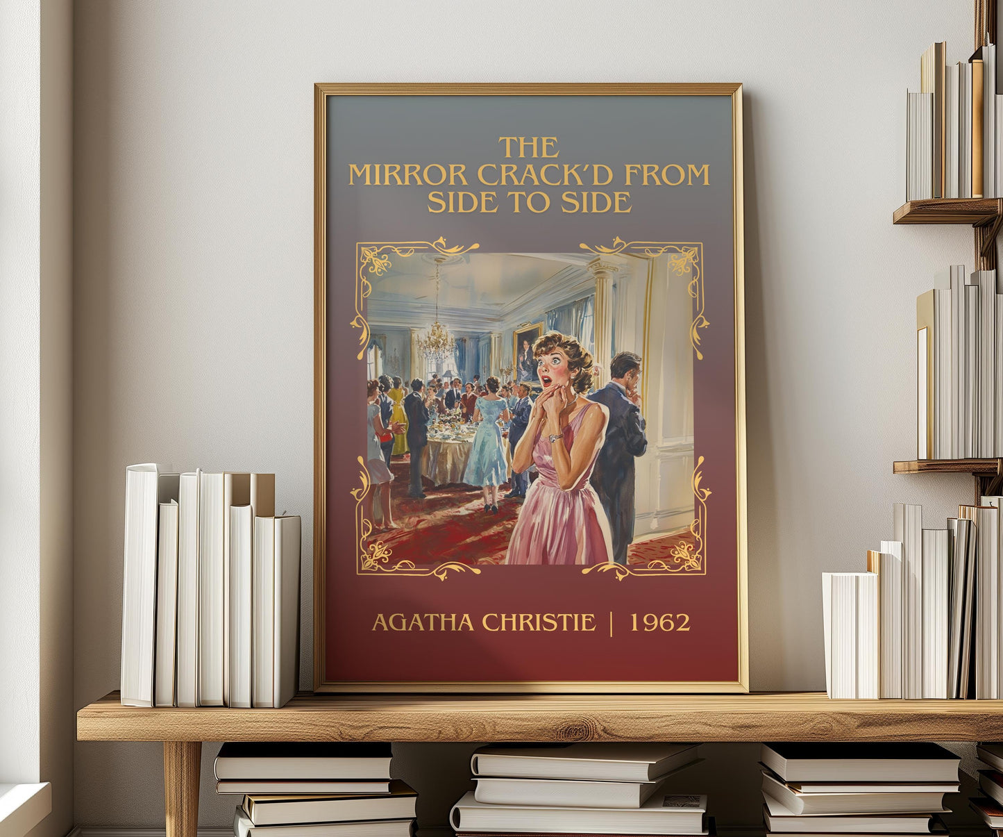 The Mirror Crack'd From Side To Side by Agatha Christie | Descriptive Book Poster | Minimalist