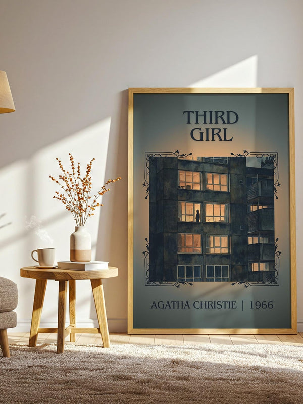 Third Girl classic book art print paper finish options – matte satin gloss