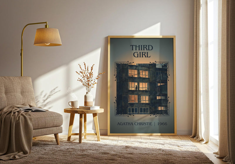 Third Girl classic book art print paper finish options – matte satin gloss