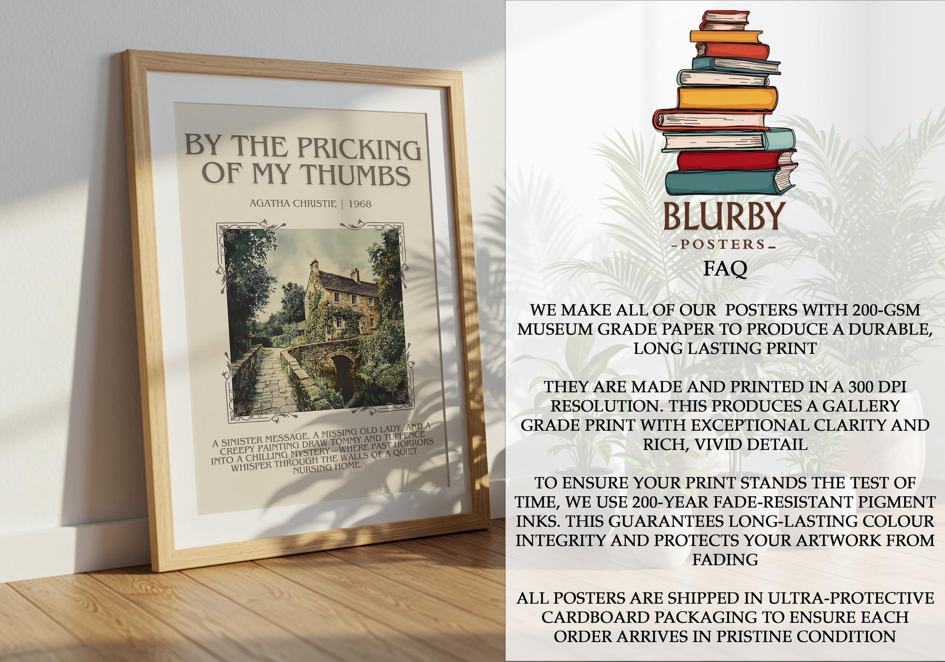 By The Pricking Of My Thumbs by Agatha Christie | Descriptive Book Poster | Blurby