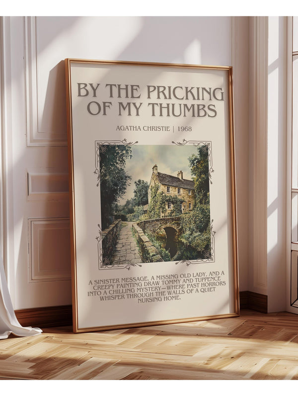 By the Pricking of My Thumbs minimalist poster paper finish options – matte satin gloss