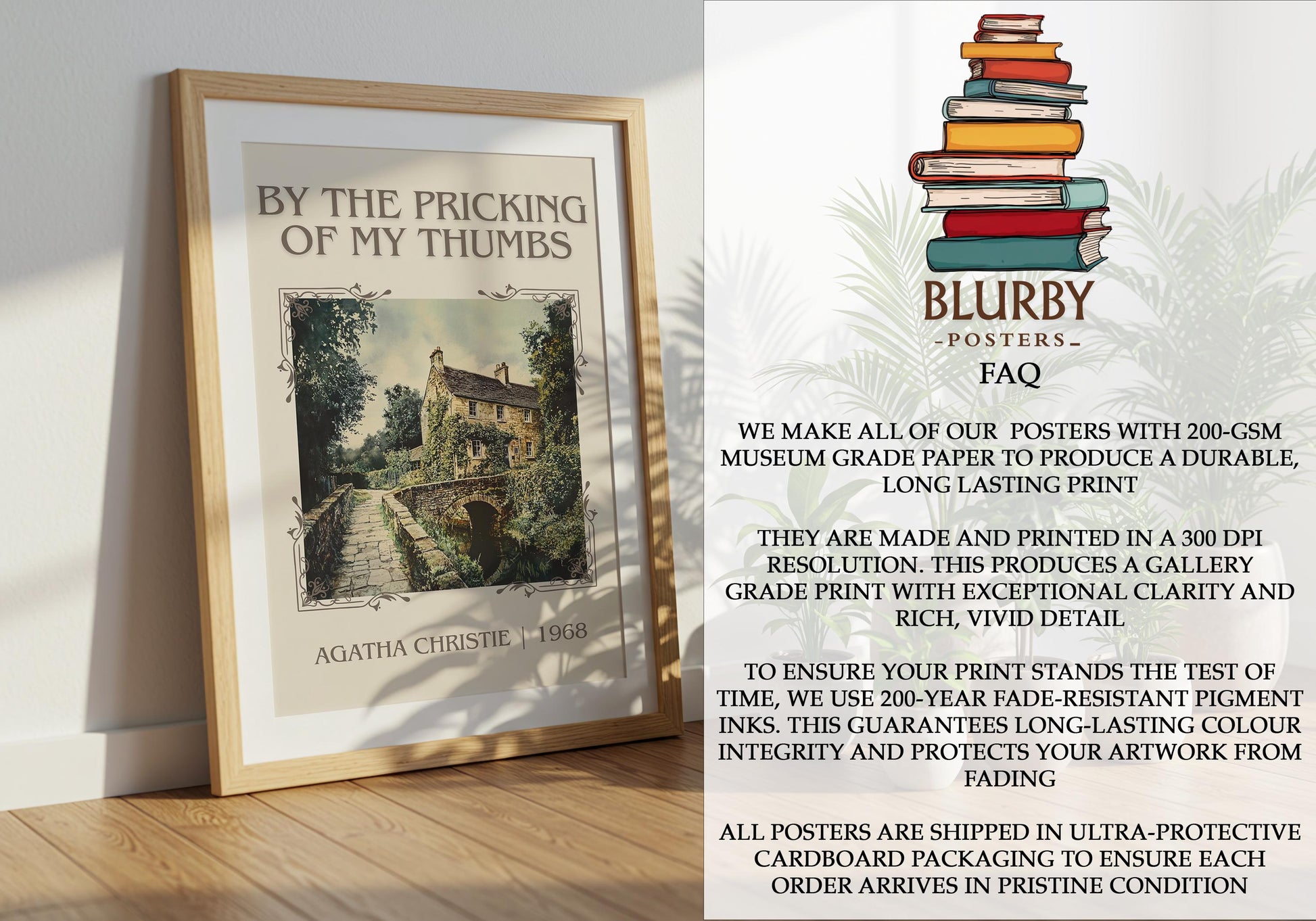 By The Pricking Of My Thumbs by Agatha Christie | Descriptive Book Poster | Minimalist