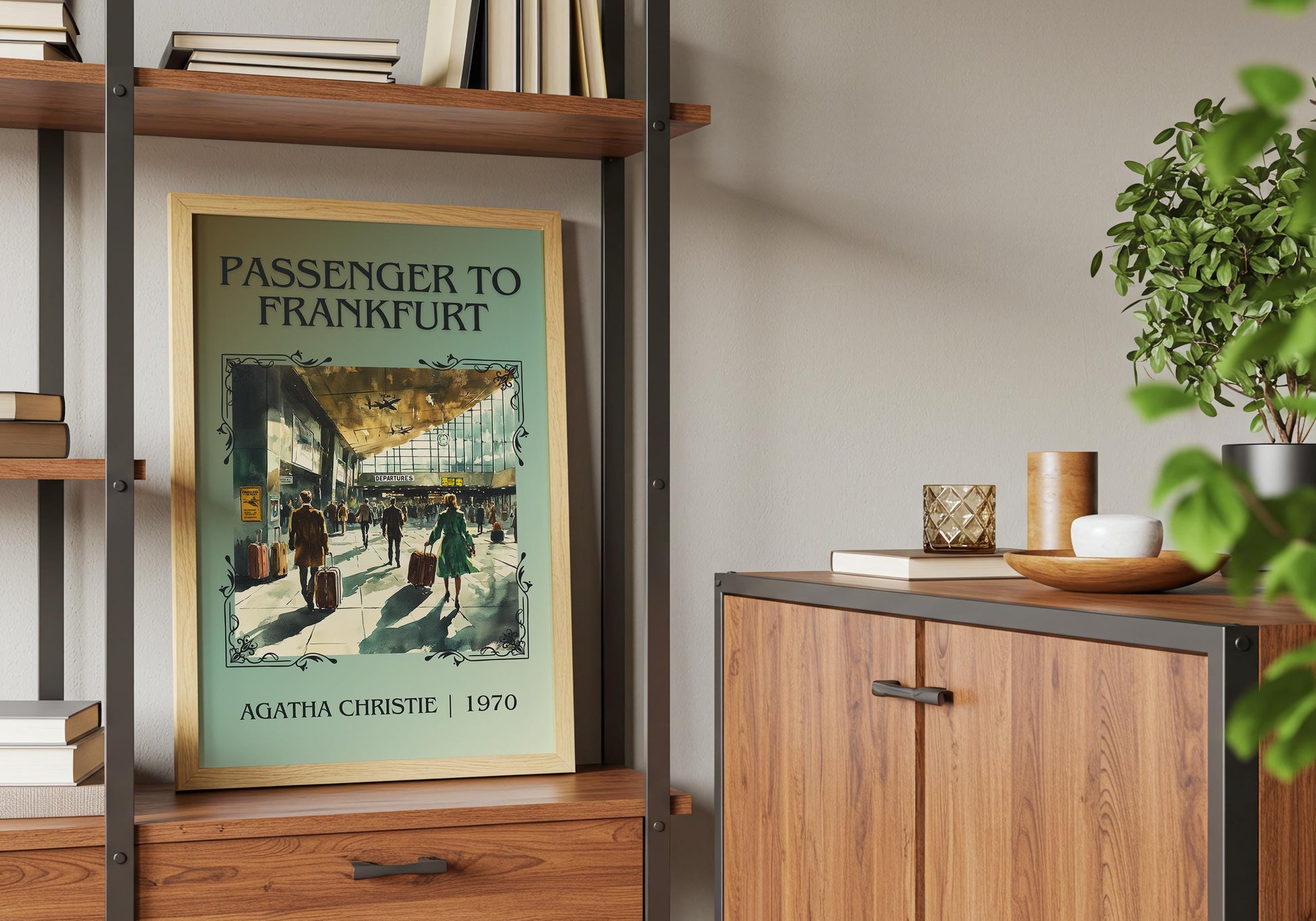 Passenger To Frankfurt by Agatha Christie | Descriptive Book Poster | Minimalist