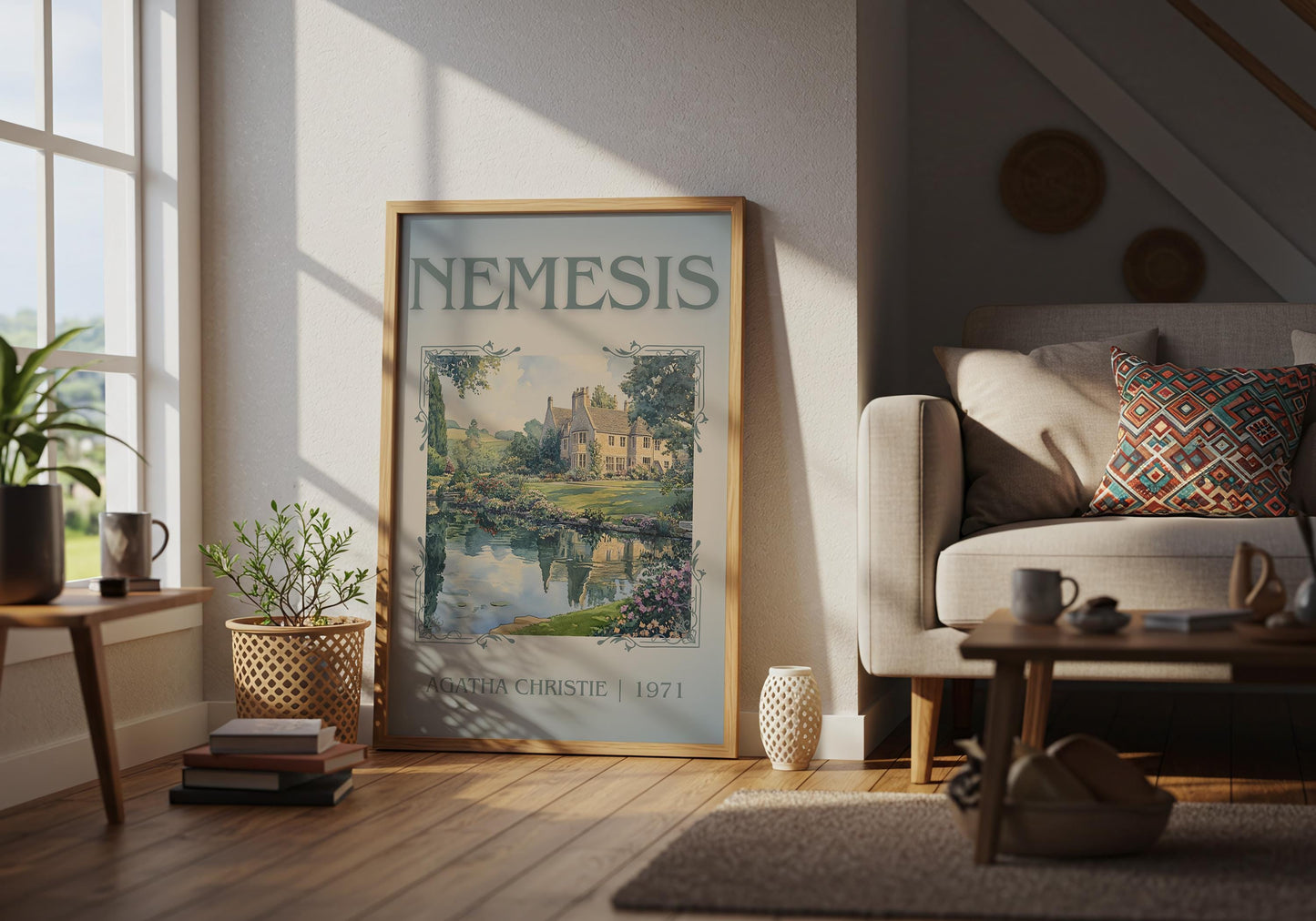 Nemesis by Agatha Christie | Descriptive Book Poster | Minimalist