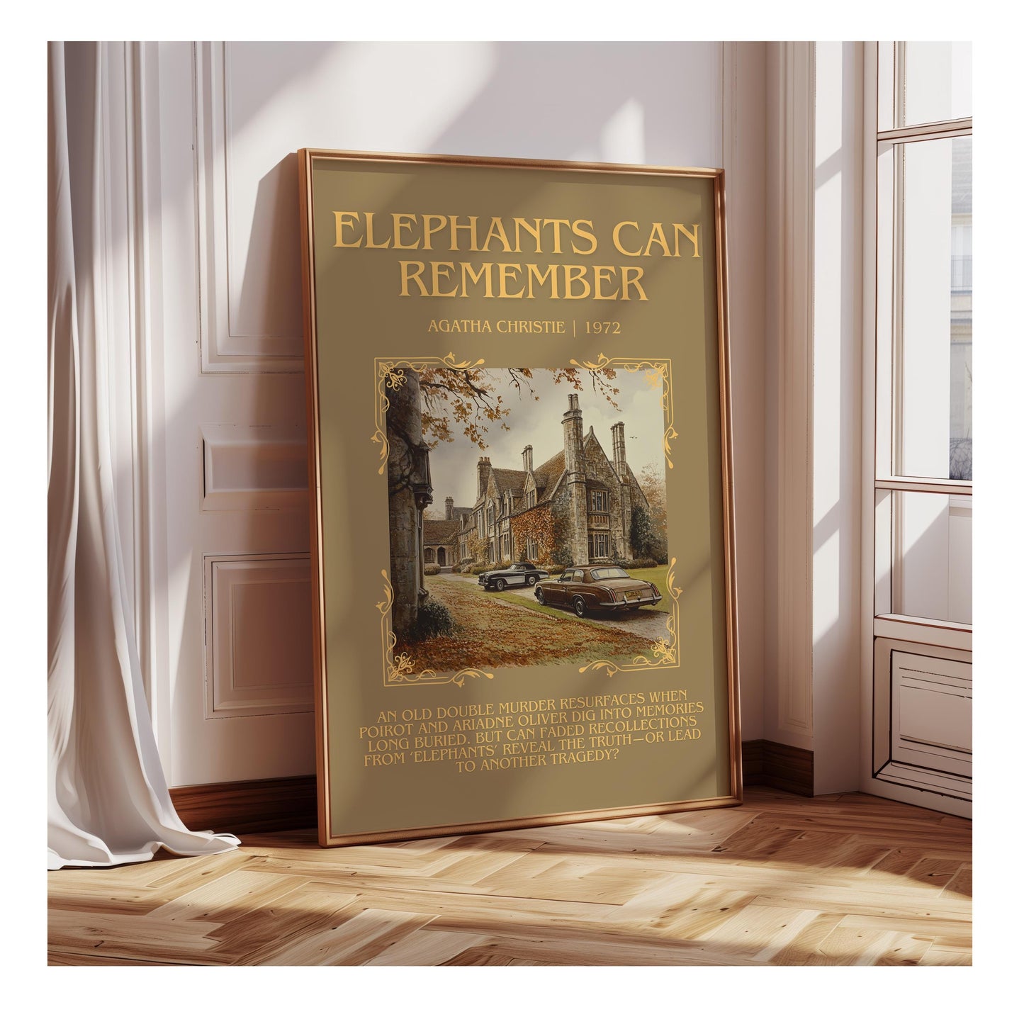 Elephants Can Remember by Agatha Christie | Descriptive Book Poster | Blurby