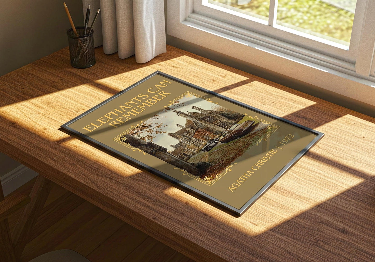 Elephants Can Remember by Agatha Christie | Descriptive Book Poster | Minimalist