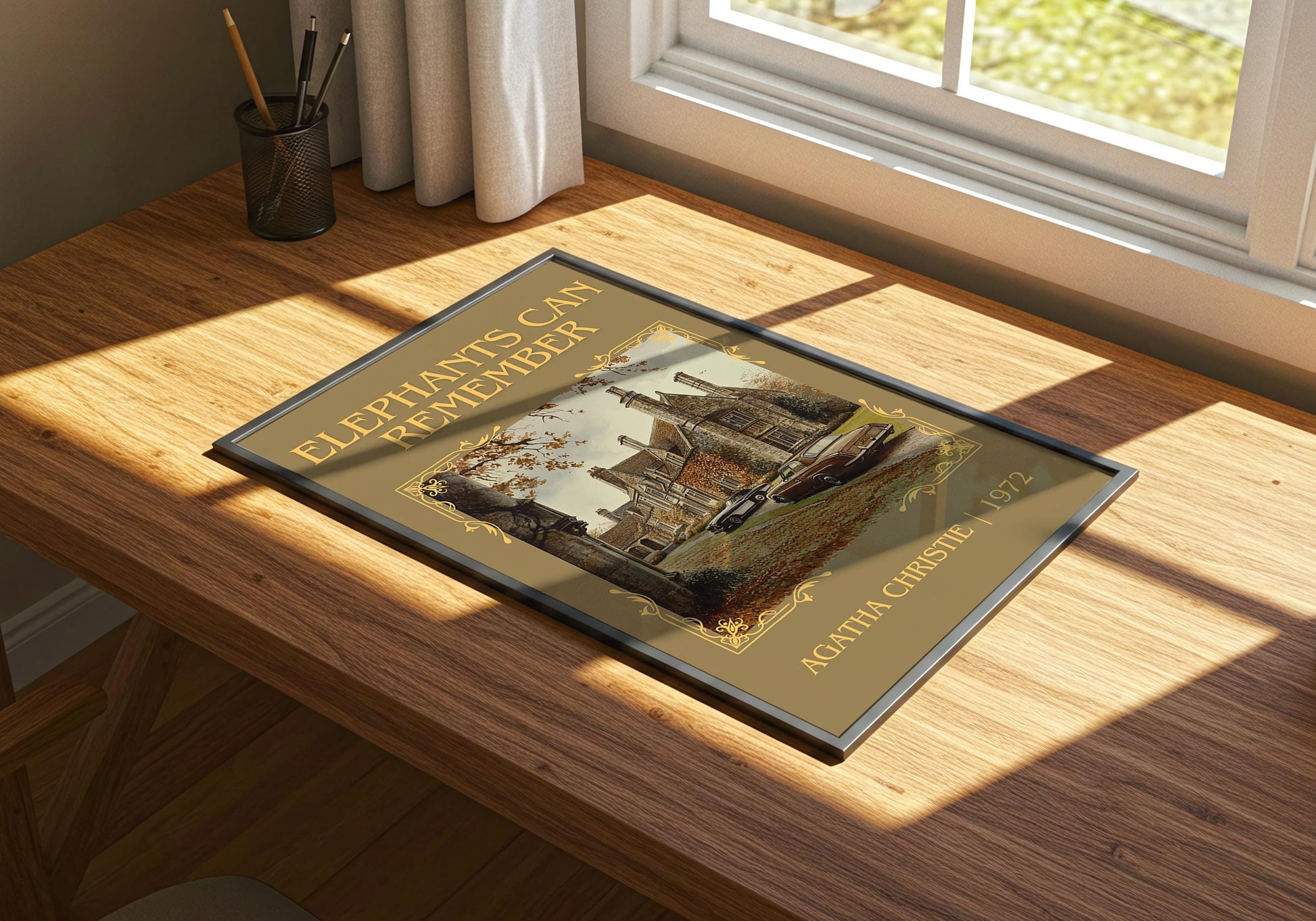 Elephants Can Remember by Agatha Christie | Descriptive Book Poster | Minimalist