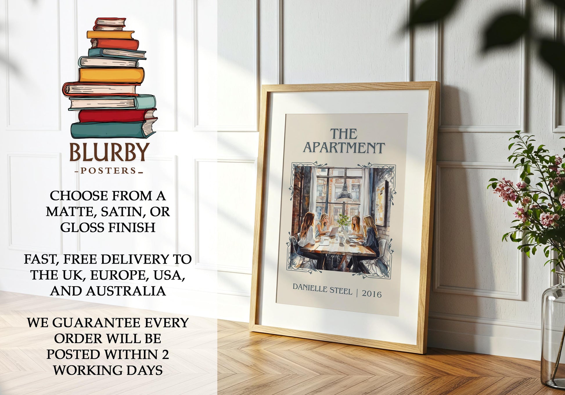 The Apartment by Danielle Steel | Descriptive Book Poster | Minimalist