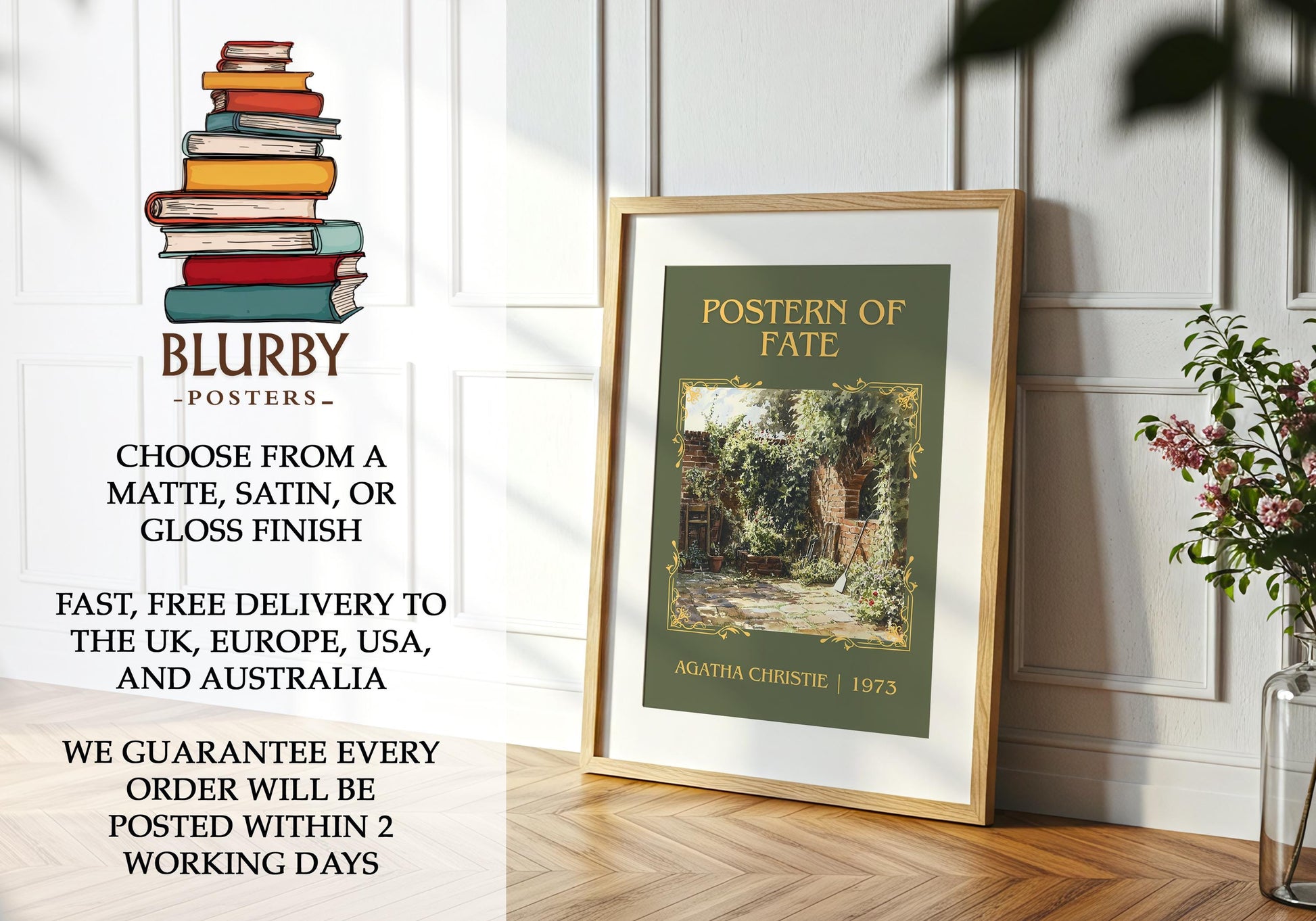 Postern Of Fate by Agatha Christie | Descriptive Book Poster | Minimalist