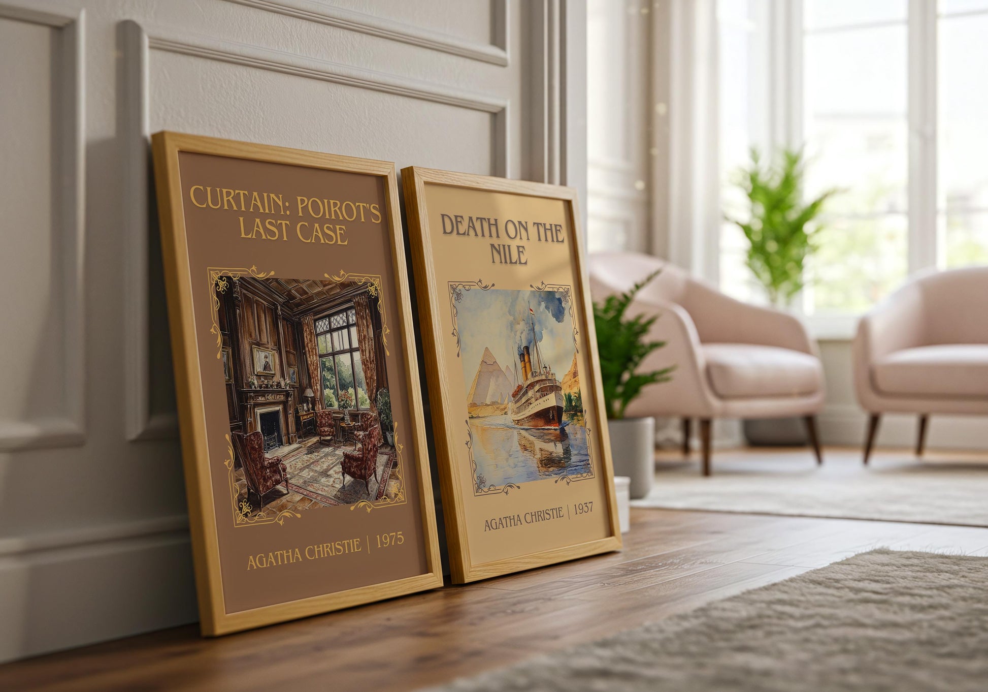 Curtain: Poirot's Last Case by Agatha Christie | Descriptive Book Poster