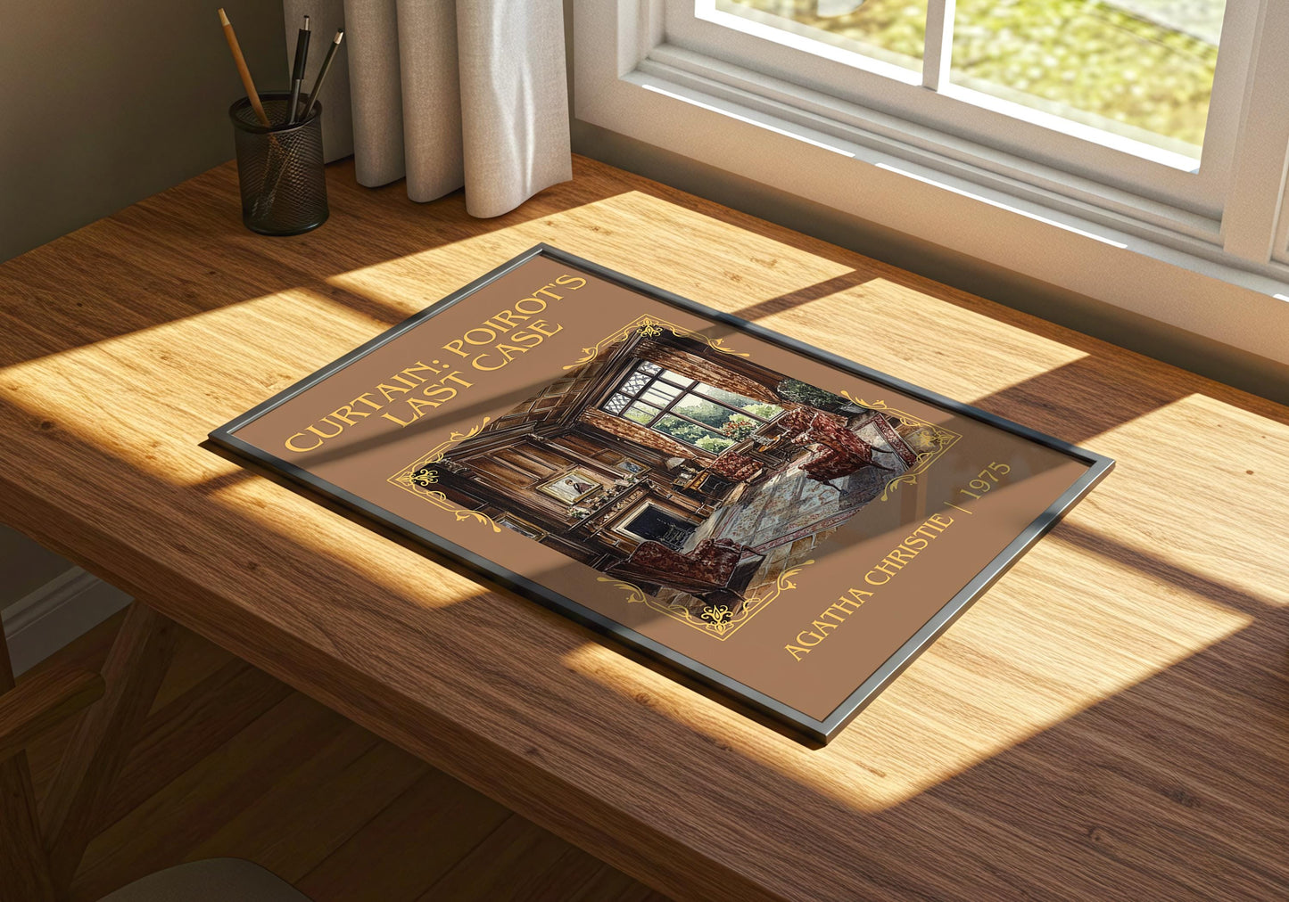 Curtain: Poirot's Last Case by Agatha Christie | Descriptive Book Poster