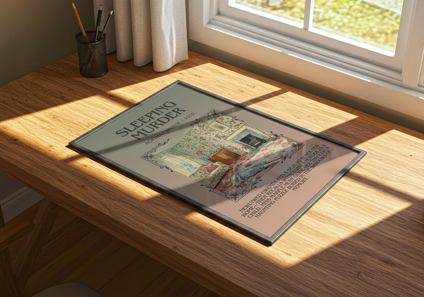 Sleeping Murder by Agatha Christie | Descriptive Book Poster | Blurby