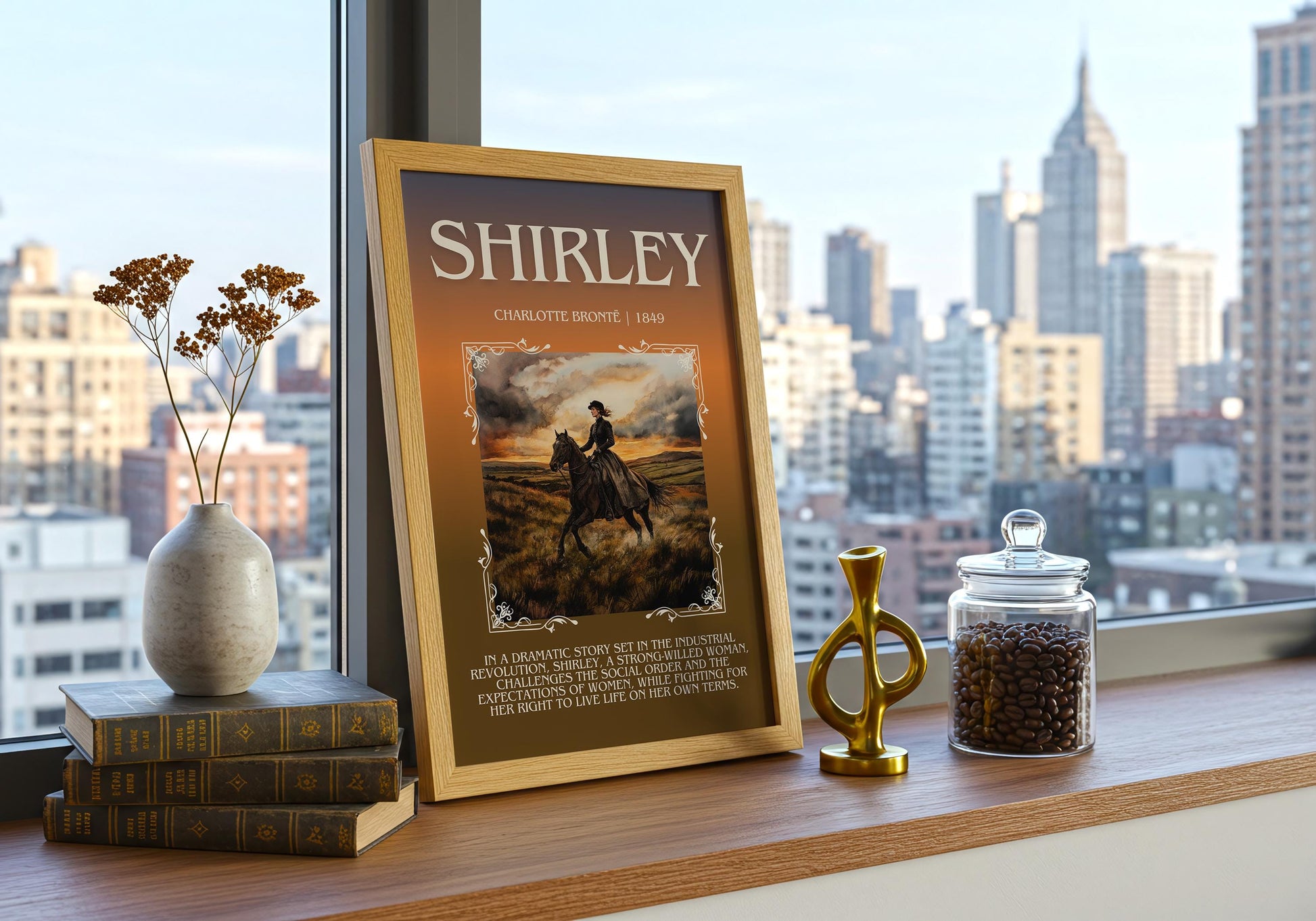 Shirley by Charlotte Bronte | Descriptive Book Poster | Blurby