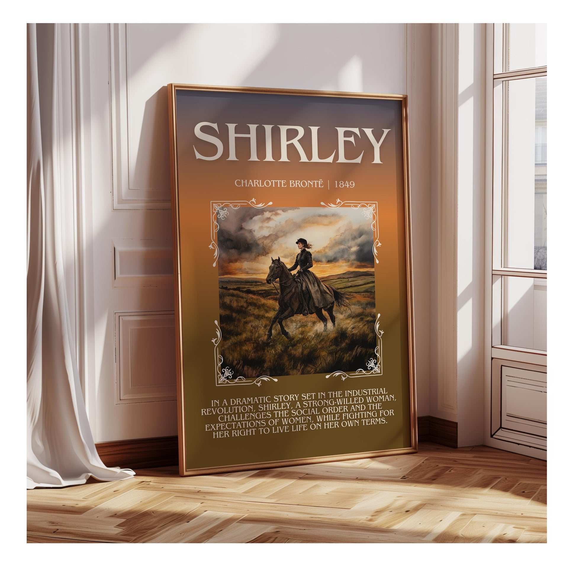 Shirley by Charlotte Bronte | Descriptive Book Poster | Blurby