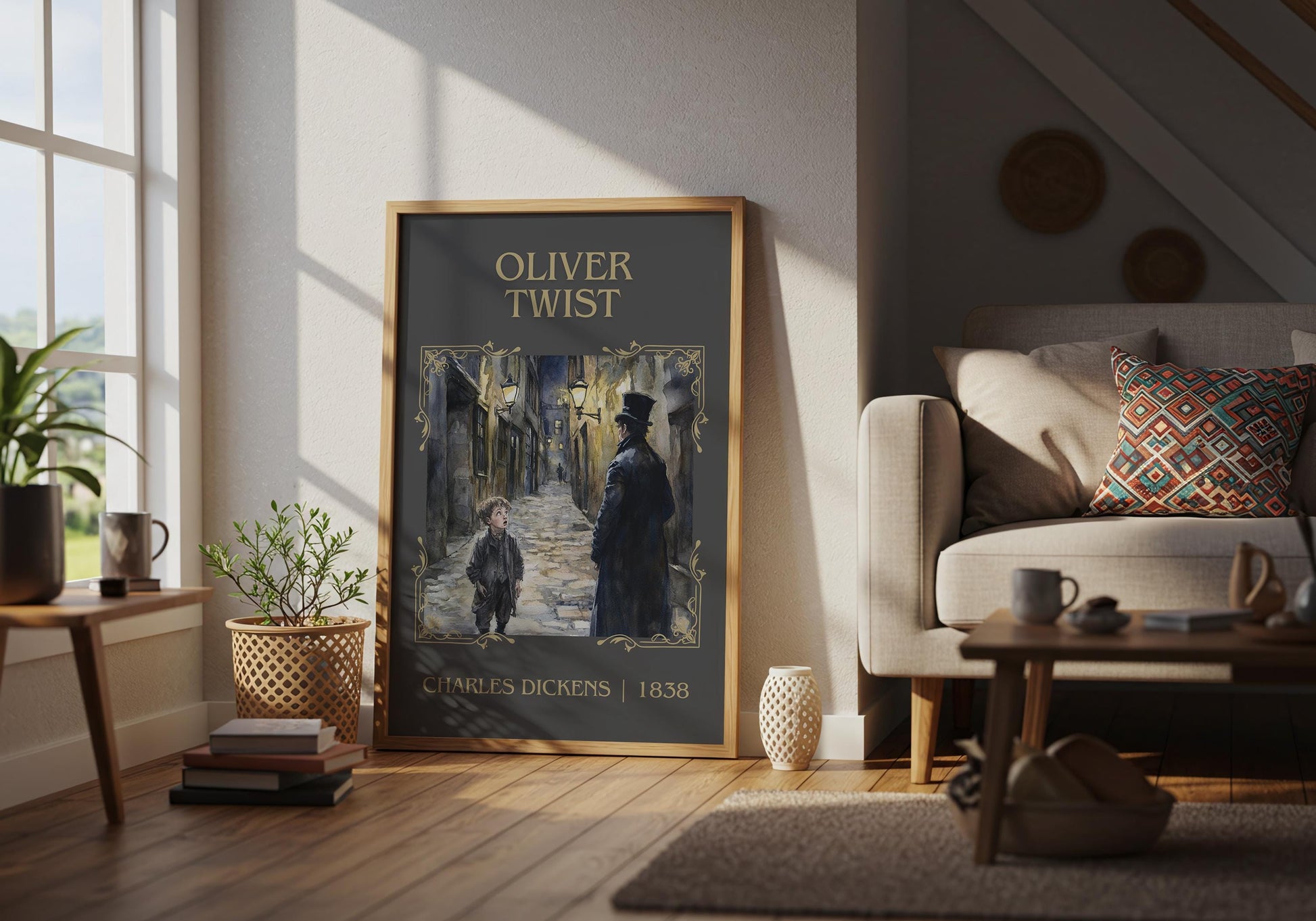 Oliver Twist by Charles Dickens | Descriptive Book Poster | Minimalist