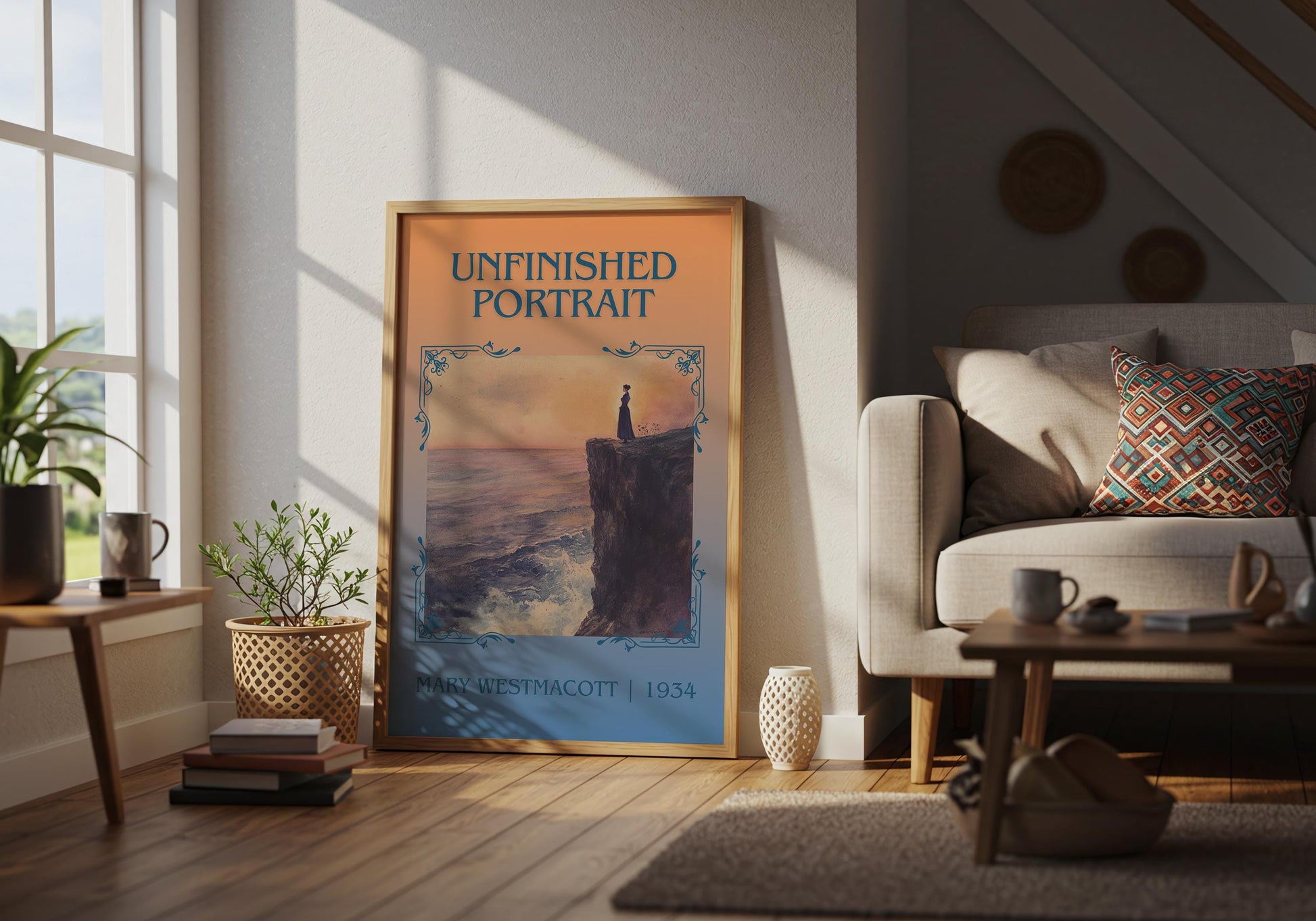 Unfinished Portrait by Mary Westmacott | Descriptive Book Poster | Minimalist