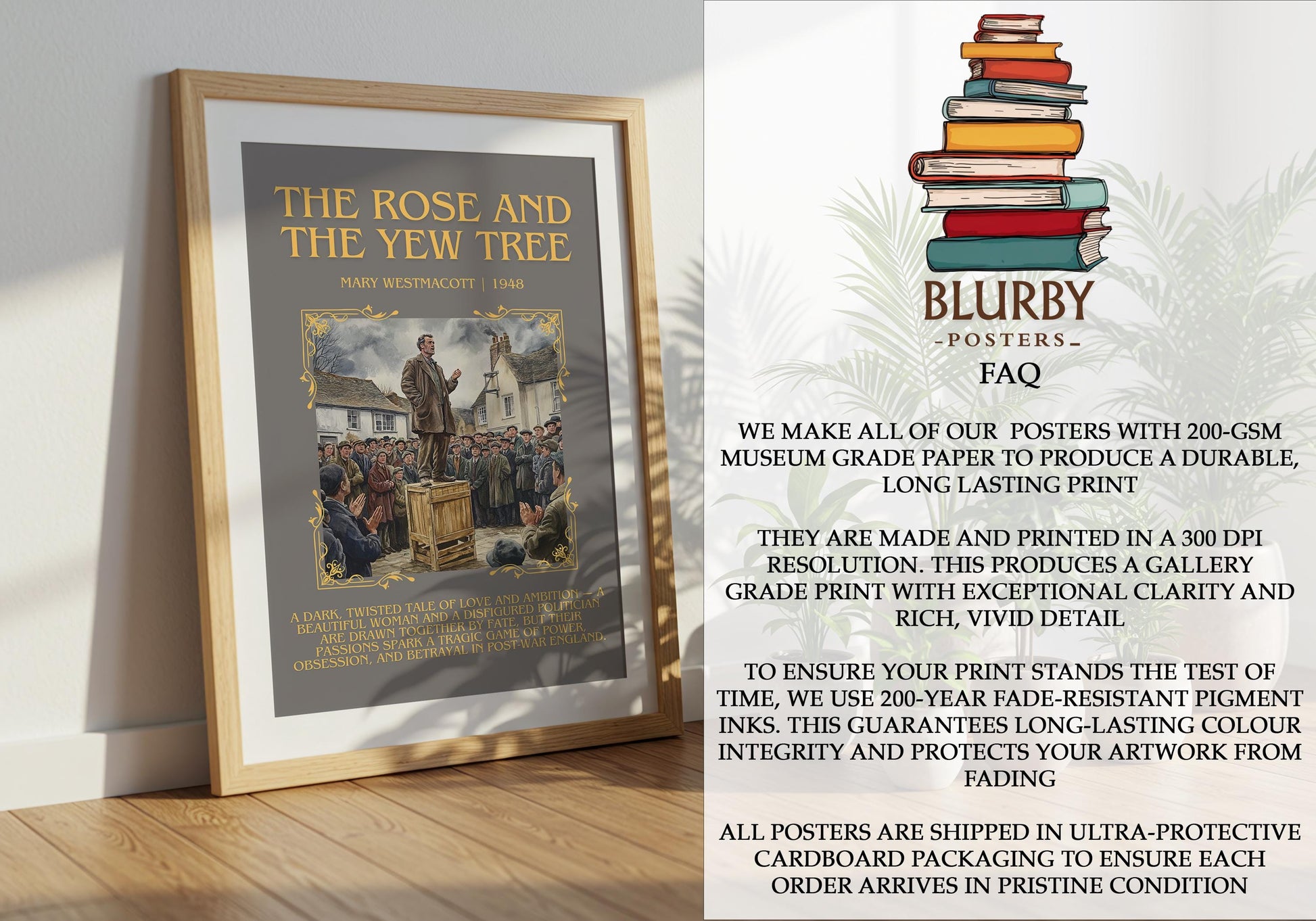 The Rose And The Yew Tree by Mary Westmacott | Descriptive Book Poster | Blurby