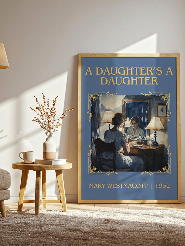 A Daughter's a Daughter classic book art print paper finish options – matte satin gloss