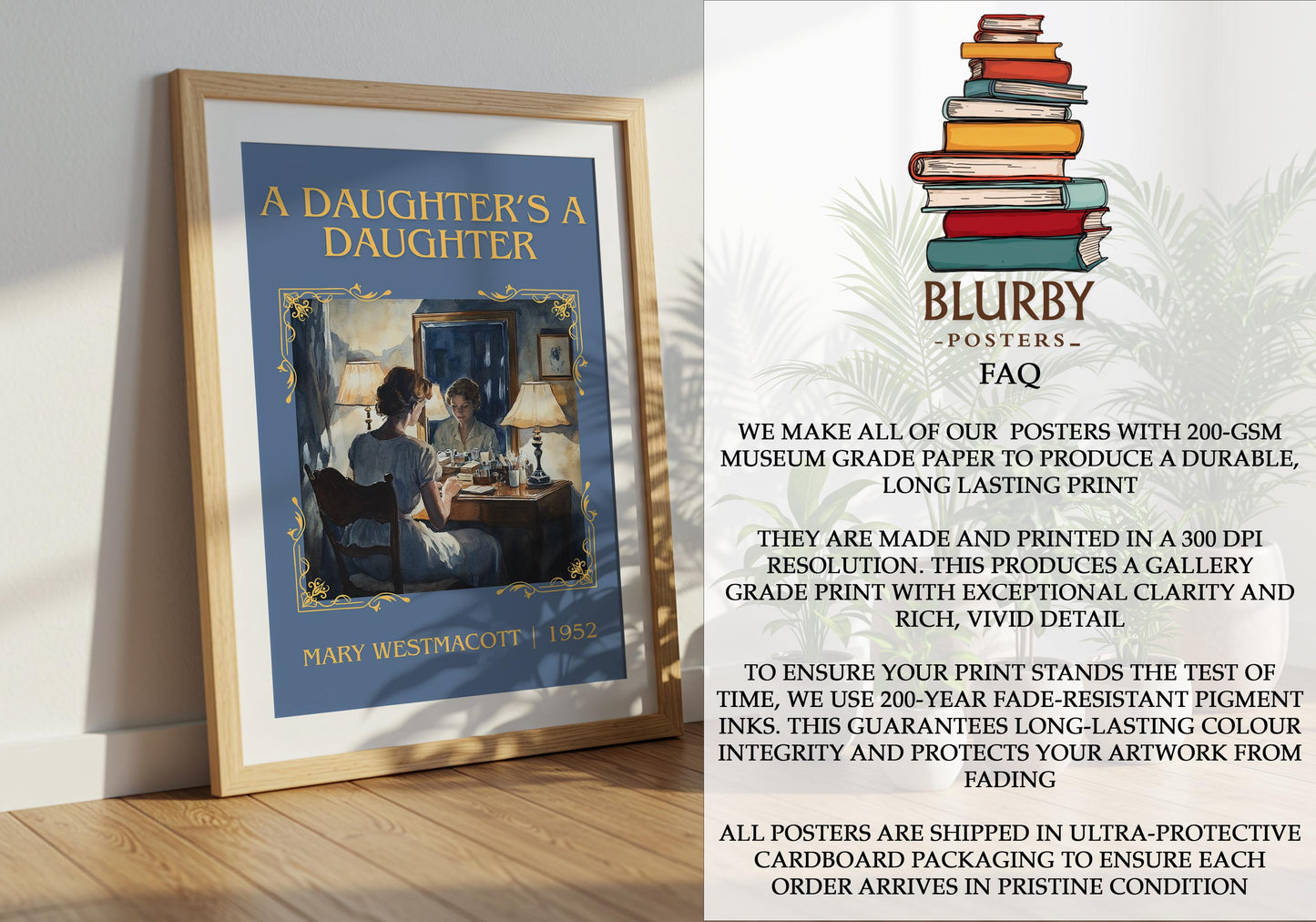 A Daughter's A Daughter by Mary Westmacott | Descriptive Book Poster | Minimalist
