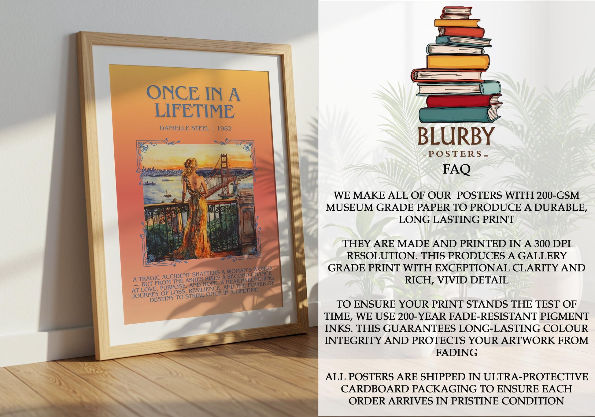 Once In A Lifetime by Danielle Steel | Descriptive Book Poster | Blurby