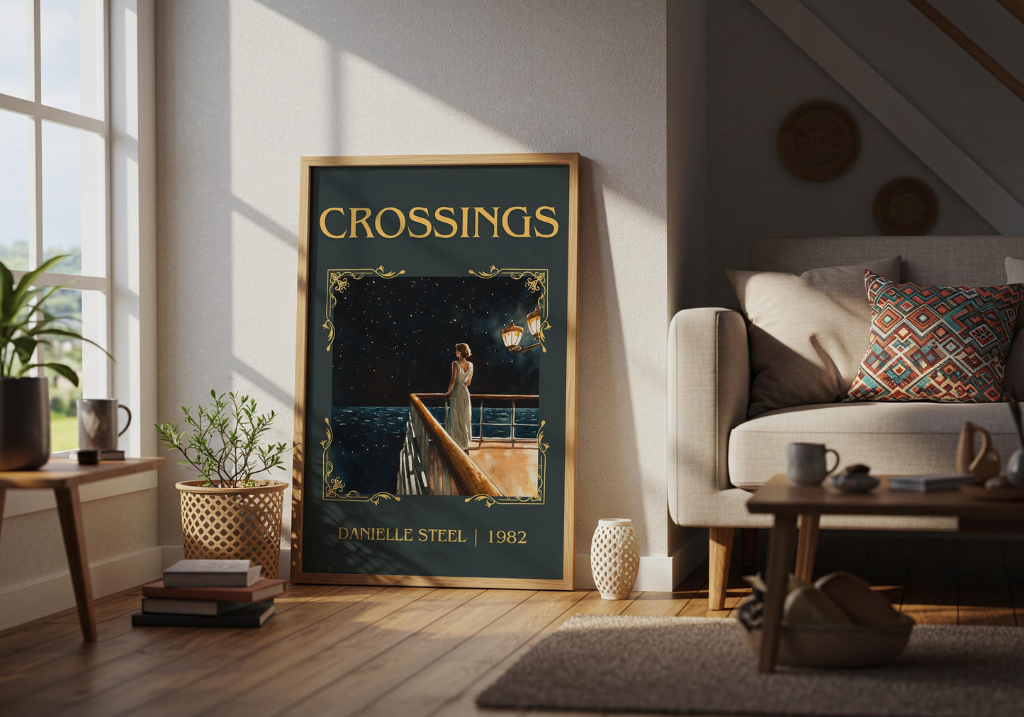 Crossings by Danielle Steel | Descriptive Book Poster | Minimalist