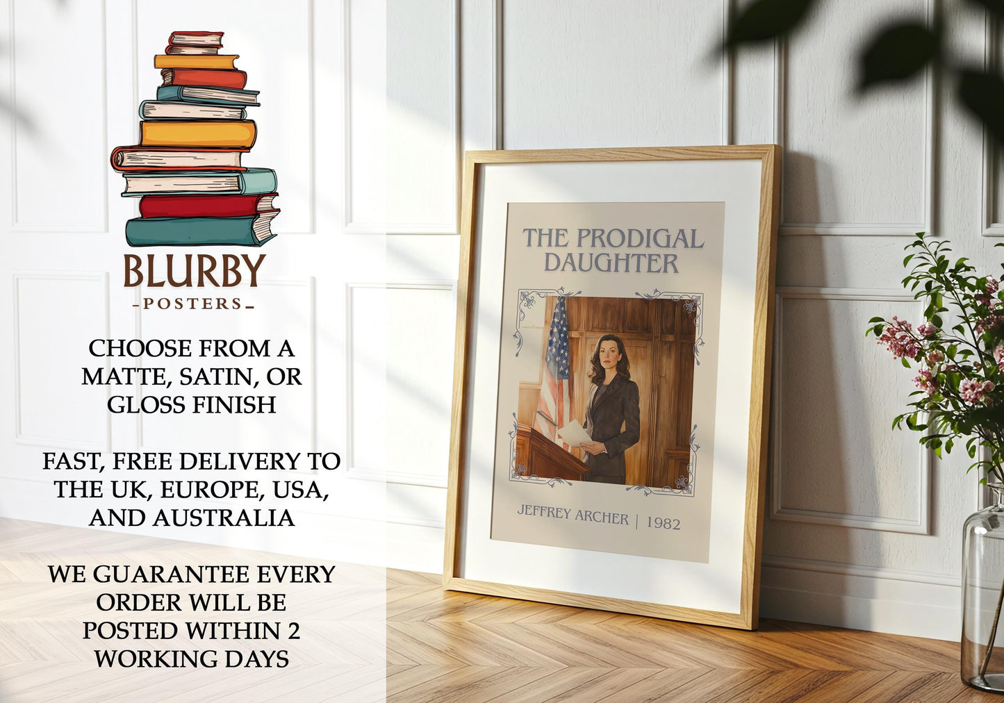The Prodigal Daughter by Jeffrey Archer | Descriptive Book Poster | Minimalist