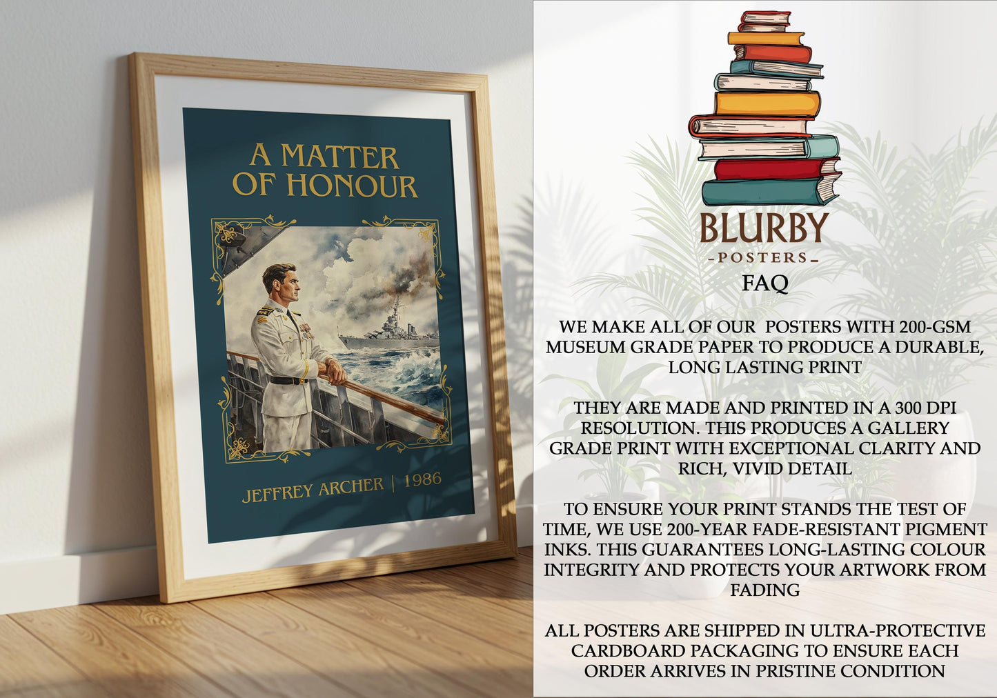 A Matter Of Honour by Jeffrey Archer | Descriptive Book Poster | Minimalist