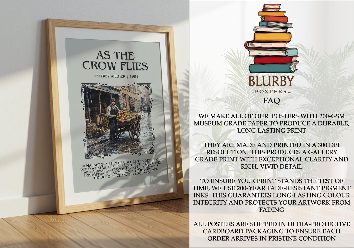 As The Crow Flies by Jeffrey Archer | Descriptive Book Poster | Blurby