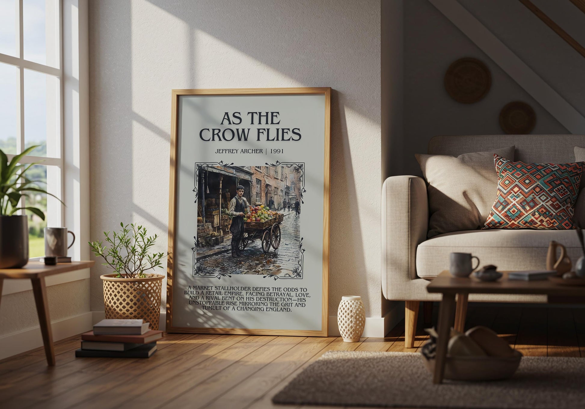 As The Crow Flies by Jeffrey Archer | Descriptive Book Poster | Blurby