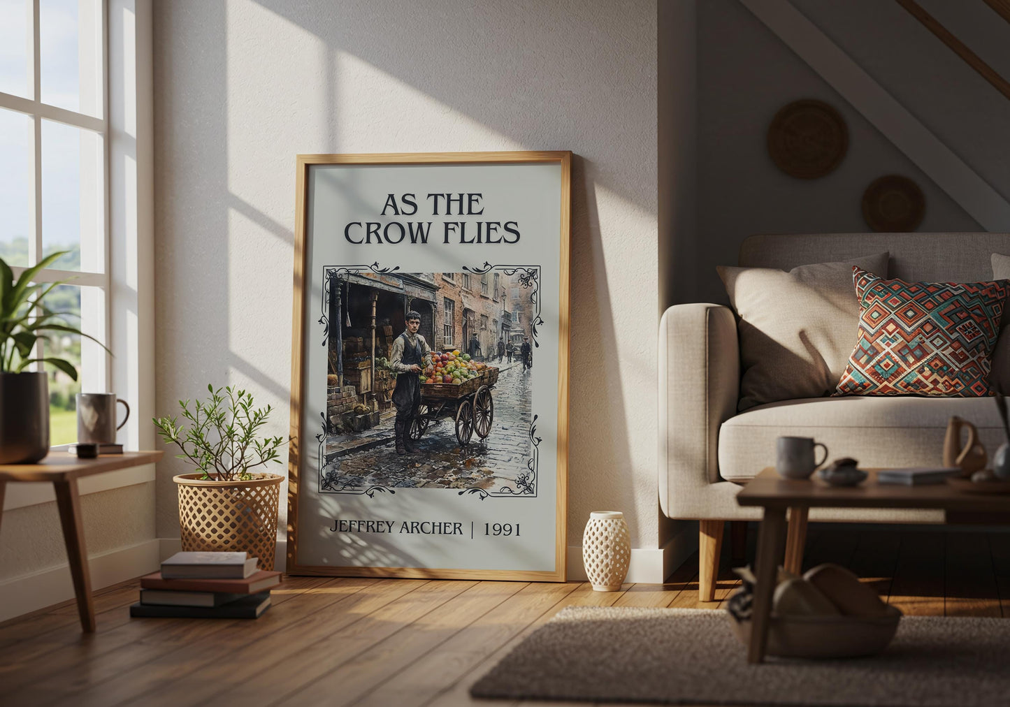 As The Crow Flies by Jeffrey Archer | Descriptive Book Poster | Minimalist