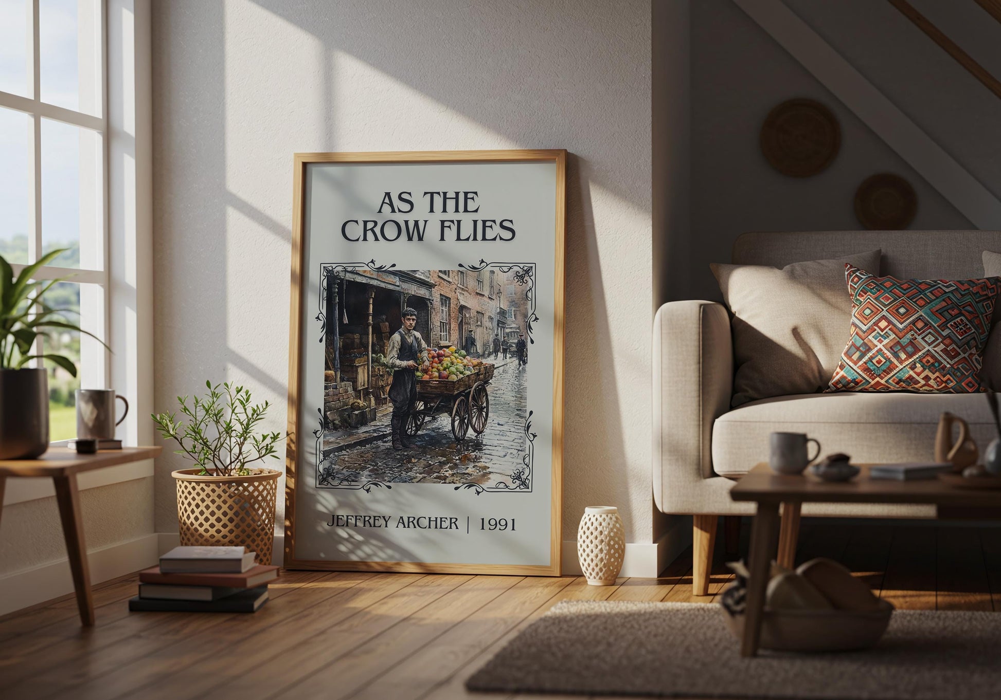 As The Crow Flies by Jeffrey Archer | Descriptive Book Poster | Minimalist