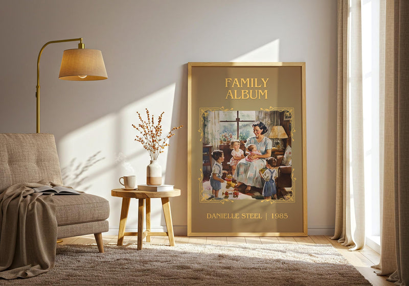 Family Album classic book art print paper finish options – matte satin gloss