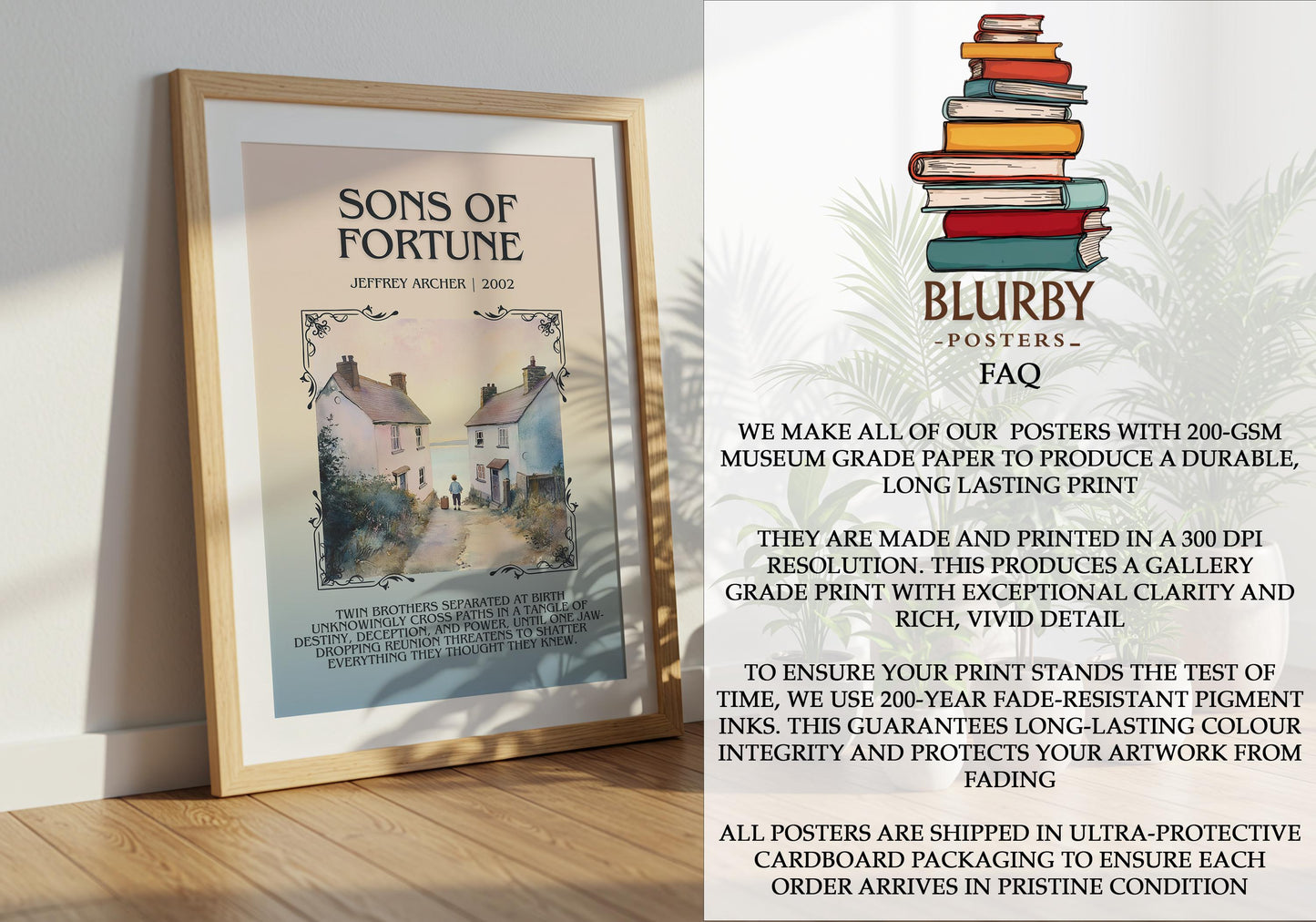 Sons Of Fortune by Jeffrey Archer | Descriptive Book Poster | Blurby