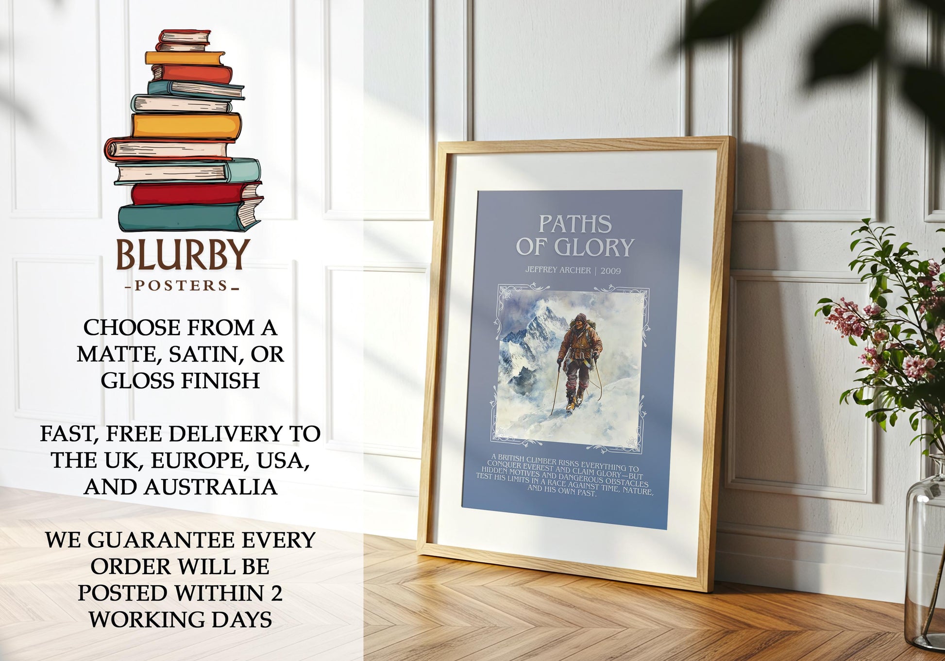Paths Of Glory by Jeffrey Archer | Descriptive Book Poster | Blurby