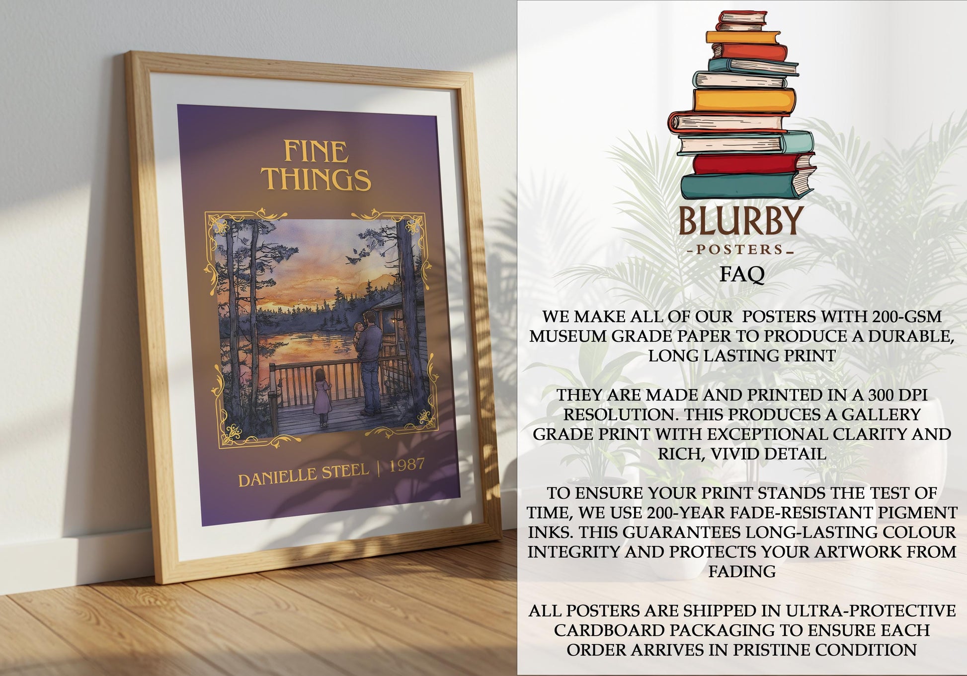 Fine Things by Danielle Steel | Descriptive Book Poster | Minimalist