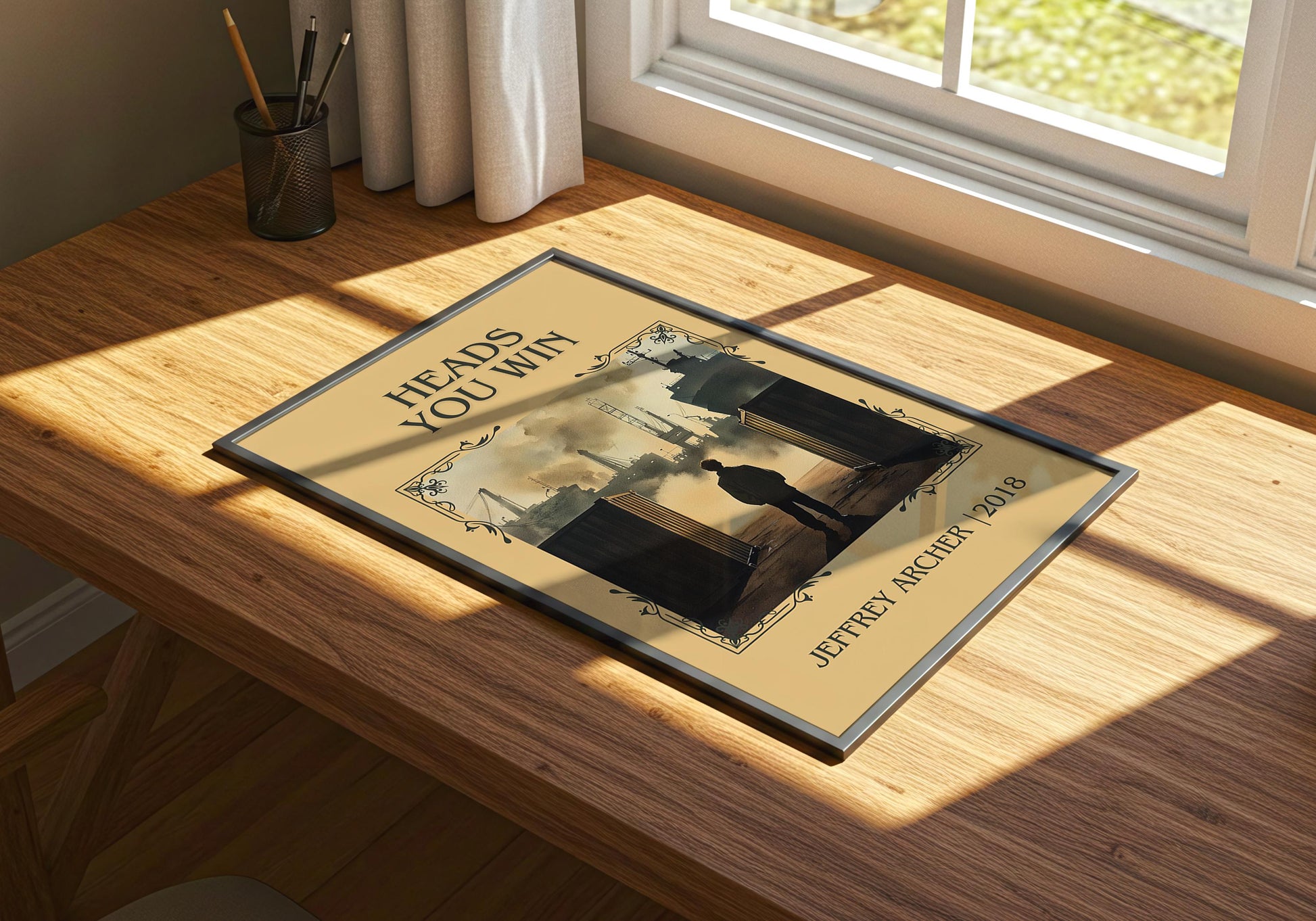 Heads You Win by Jeffrey Archer | Descriptive Book Poster | Minimalist