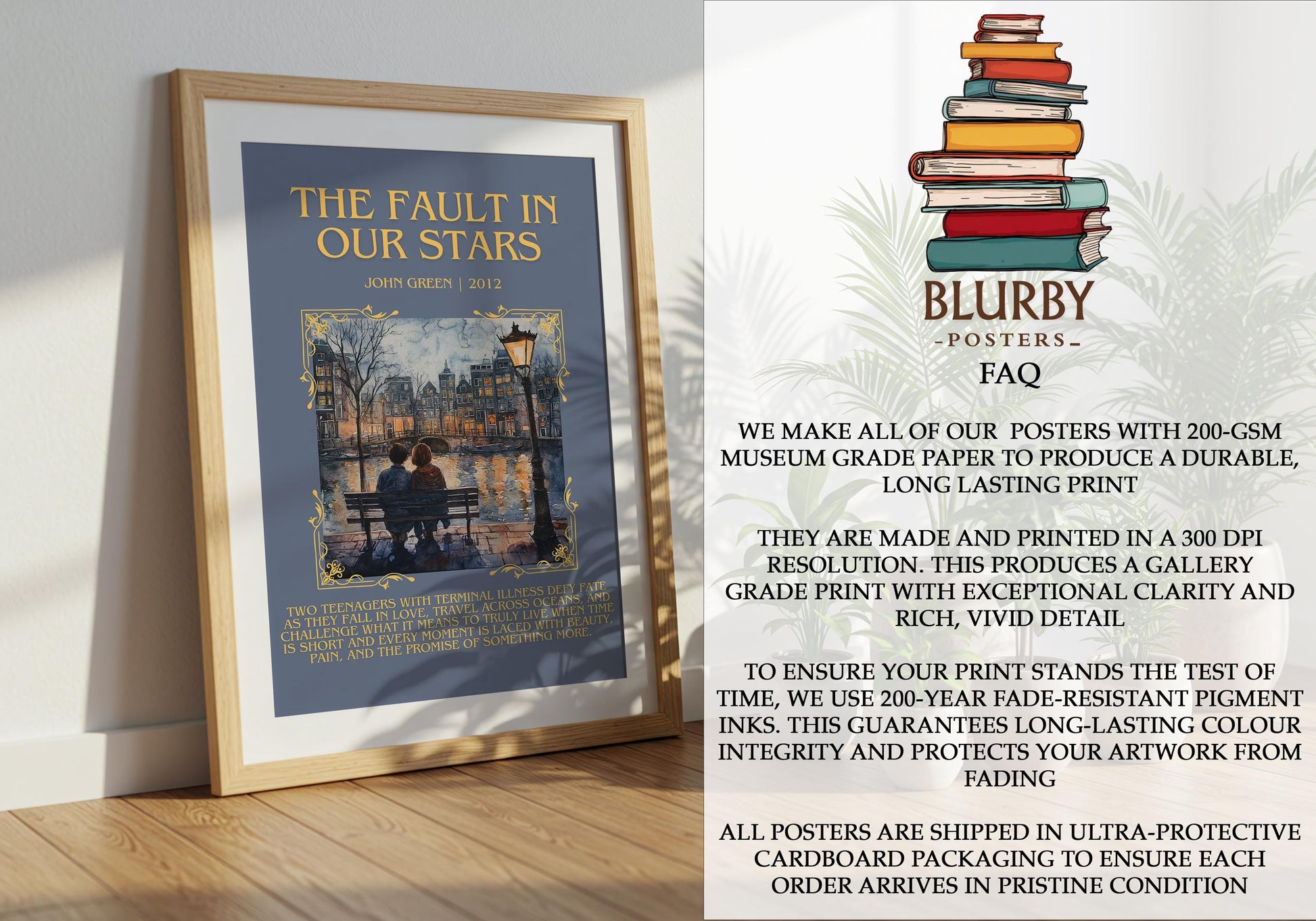 The Fault In Our Stars by John Green | Descriptive Book Poster | Blurby