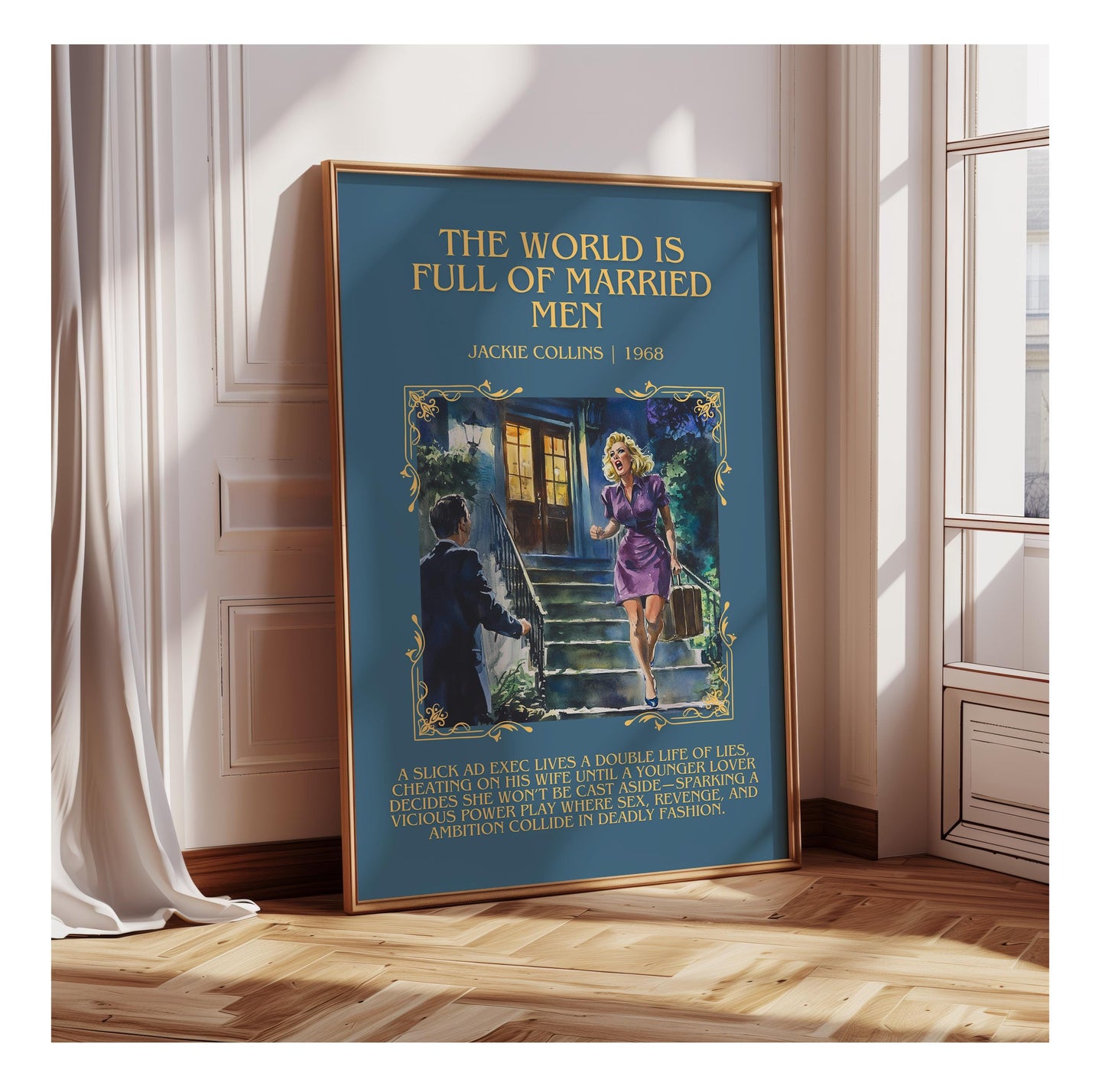 The World Is Full Of Married Men by Jackie Collins | Descriptive Book Poster | Blurby