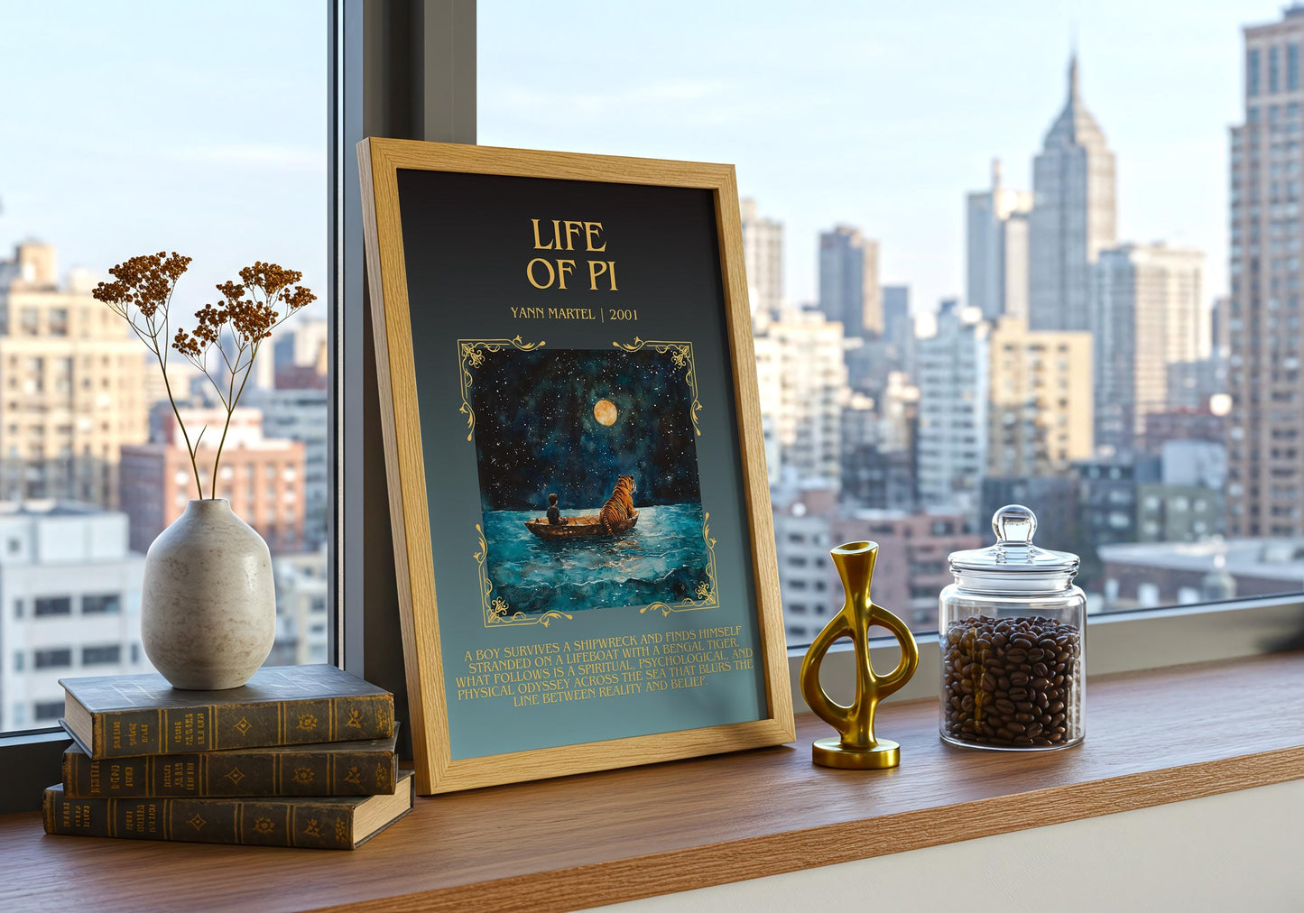 Life Of Pi by Yann Martell | Descriptive Book Poster | Blurby