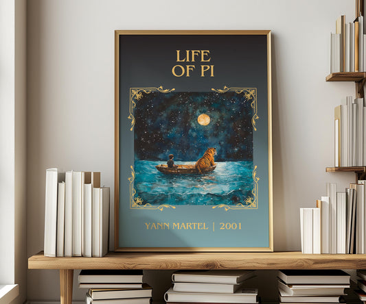 Life Of Pi by Yann Martel | Descriptive Book Poster | Minimalist