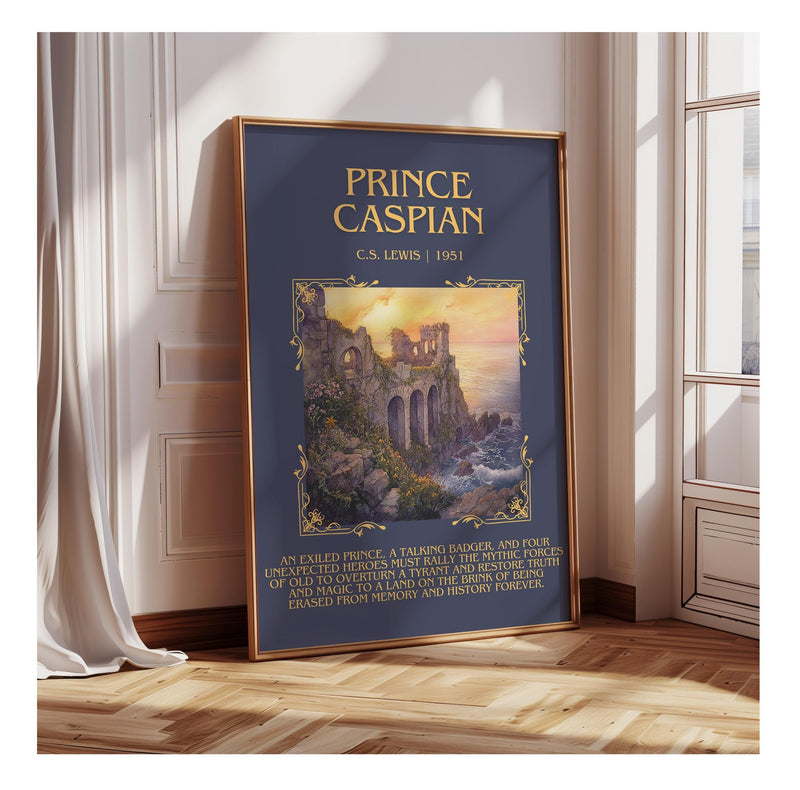 Prince Caspian minimalist poster paper finish options – matte satin gloss