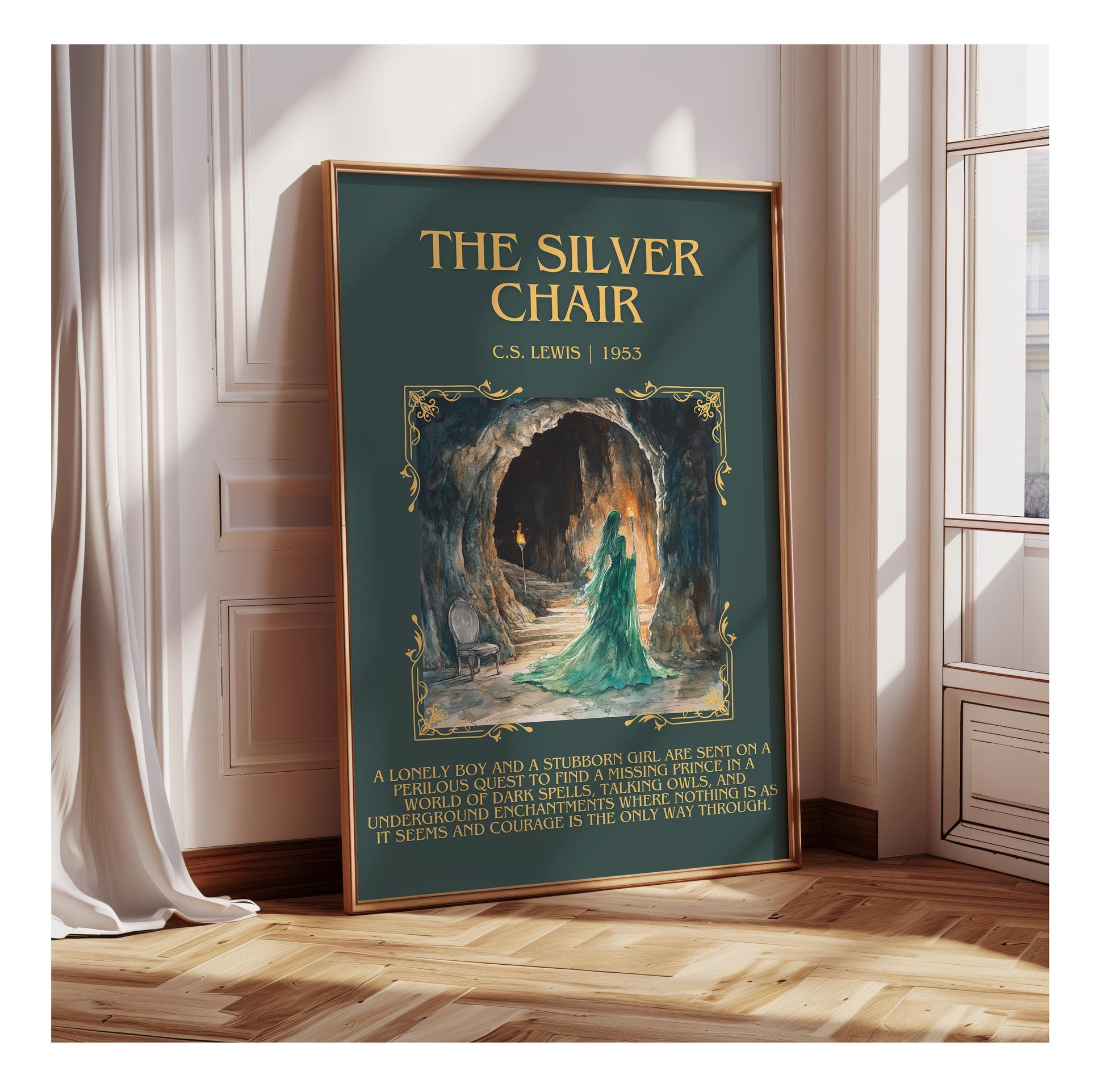 The Silver Chair by C.S. Lewis | Descriptive Book Poster | Blurby