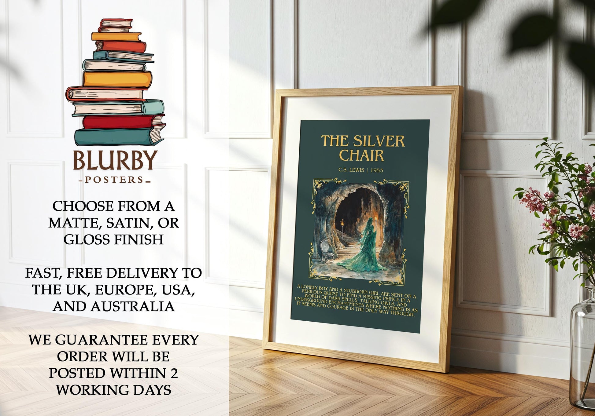The Silver Chair by C.S. Lewis | Descriptive Book Poster | Blurby