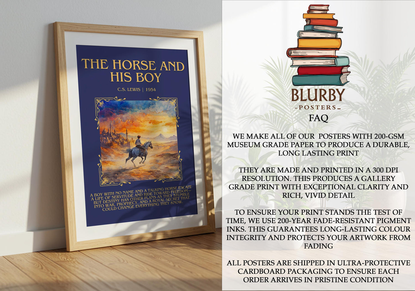 The Horse And His Boy by C.S. Lewis | Descriptive Book Poster | Blurby