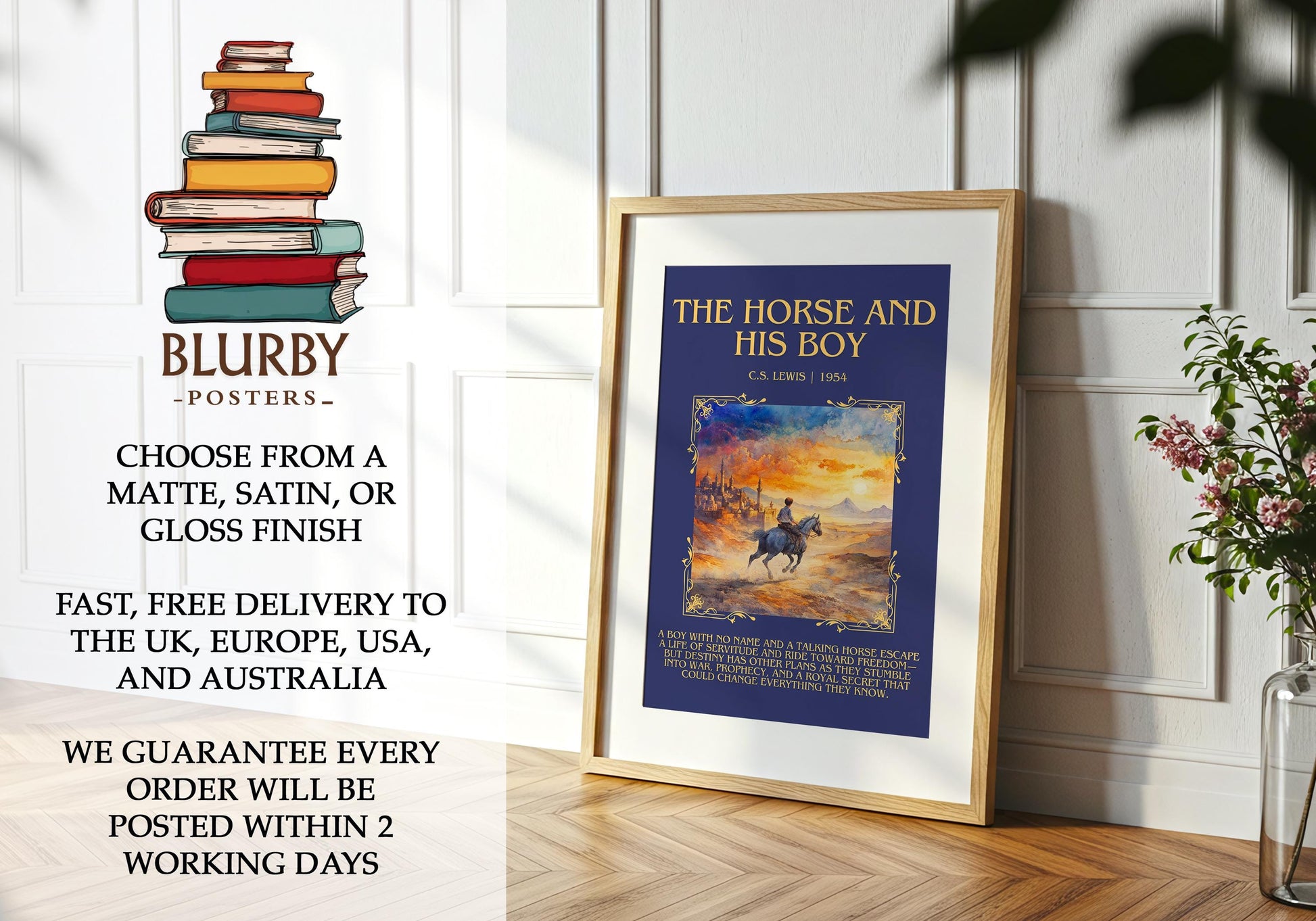 The Horse And His Boy by C.S. Lewis | Descriptive Book Poster | Blurby