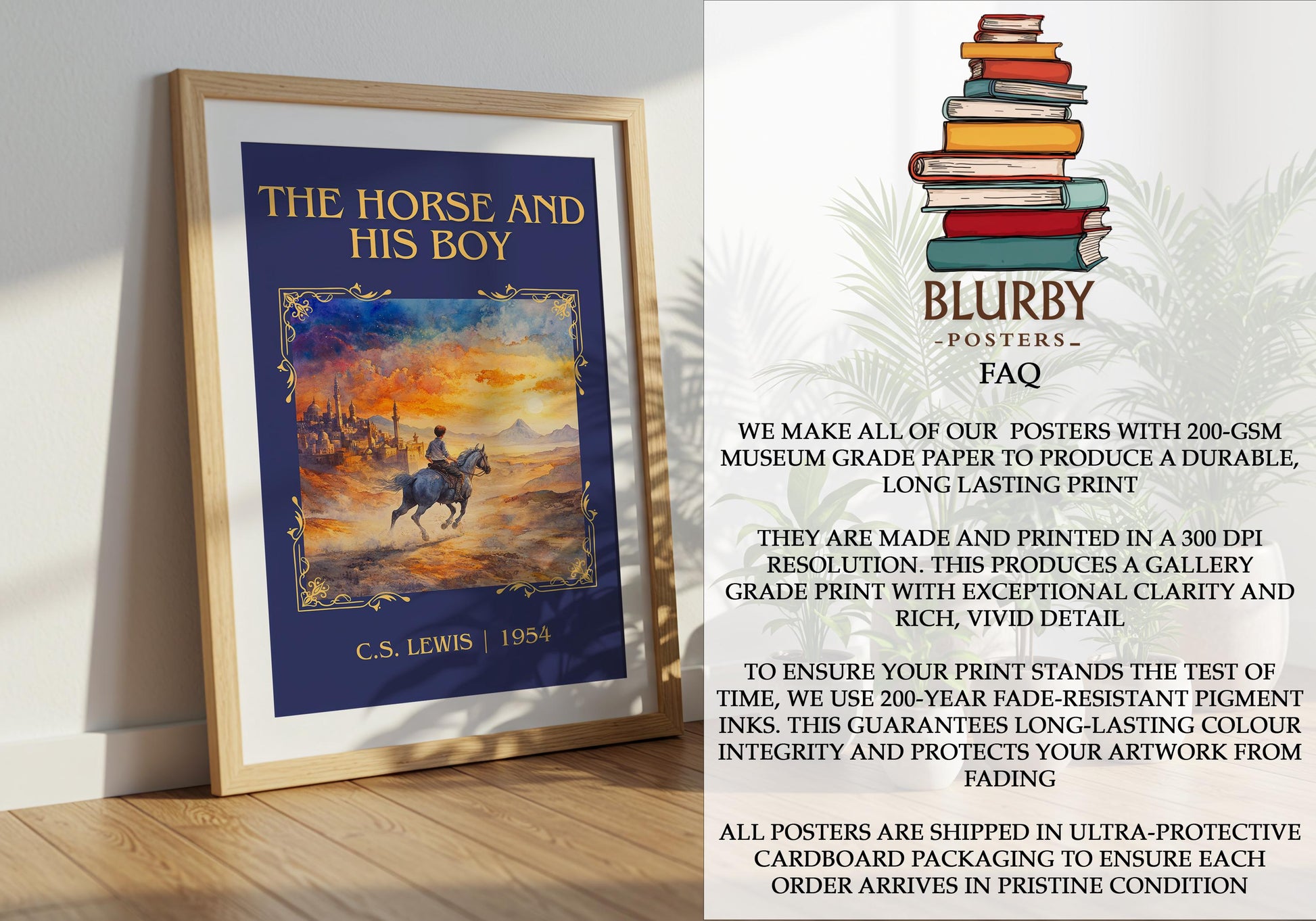 The Horse And His Boy by C.S. Lewis | Descriptive Book Poster | Minimalist