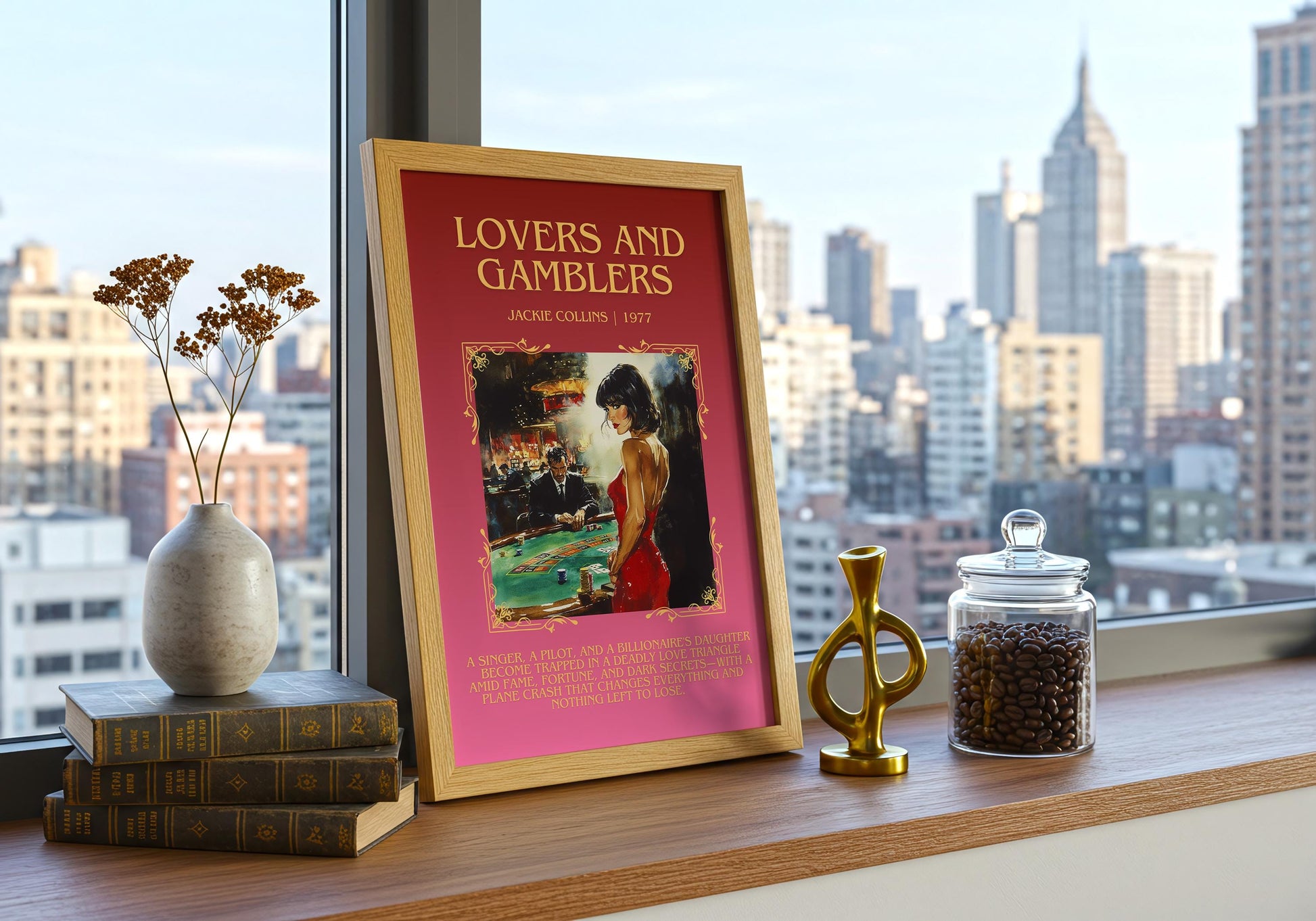 Lovers and Gamblers by Jackie Collins | Descriptive Book Poster | Blurby