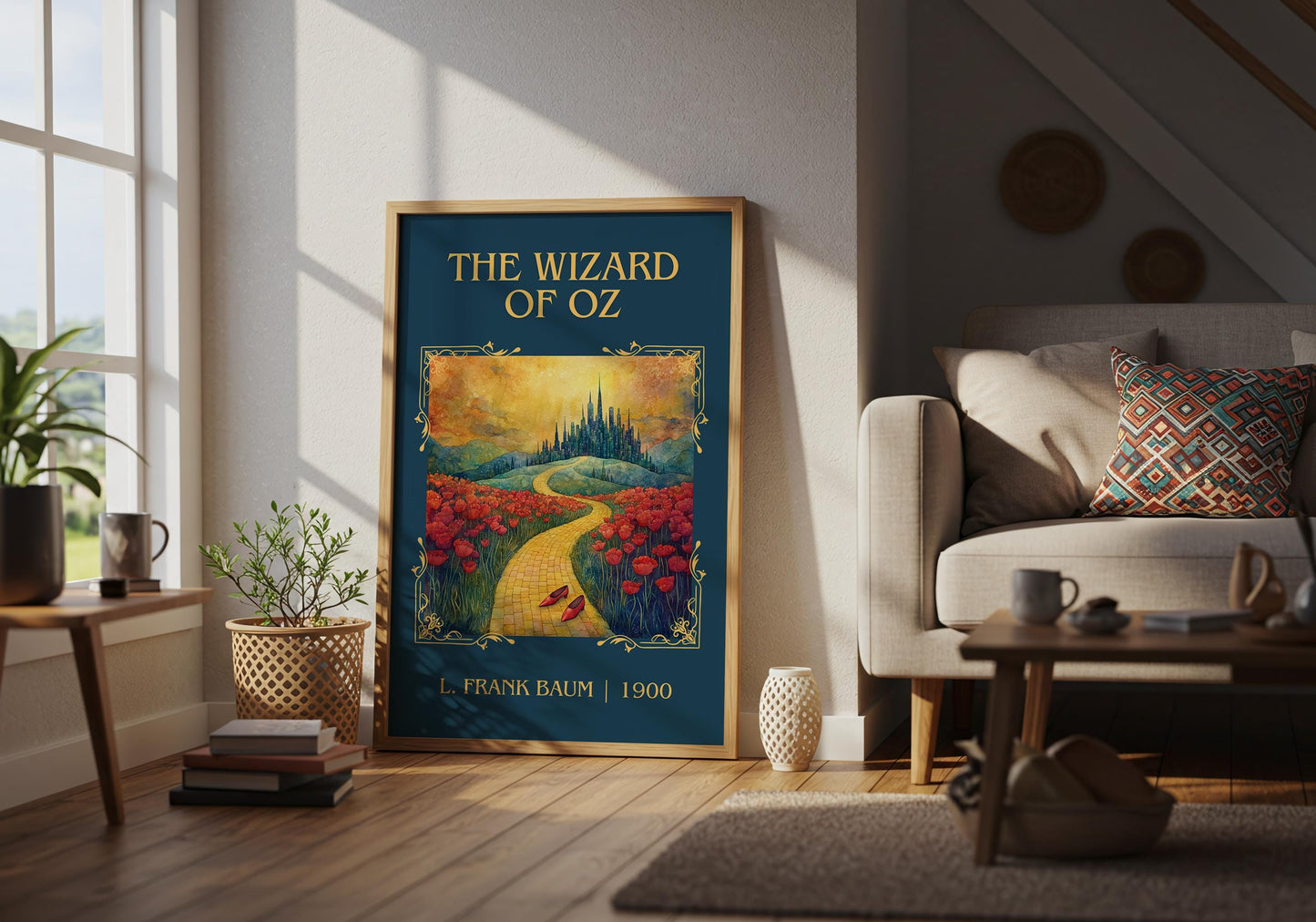 The Wizard Of Oz by L. Frank Baum | Descriptive Book Poster | Minimalist
