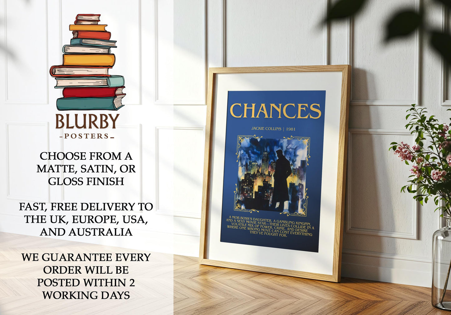 Chances by Jackie Collins | Descriptive Book Poster | Blurby