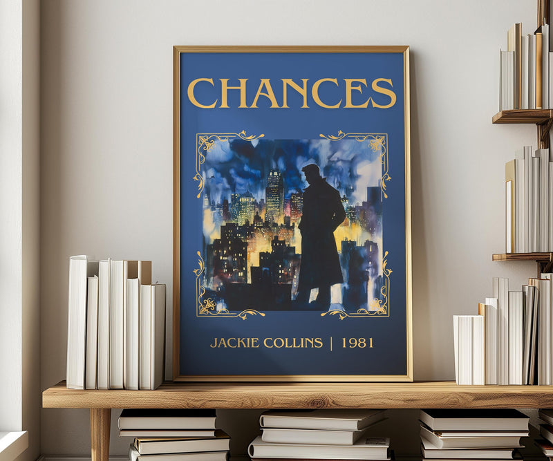 Chances classic book art print in frame leaning in hallway – romance wall art